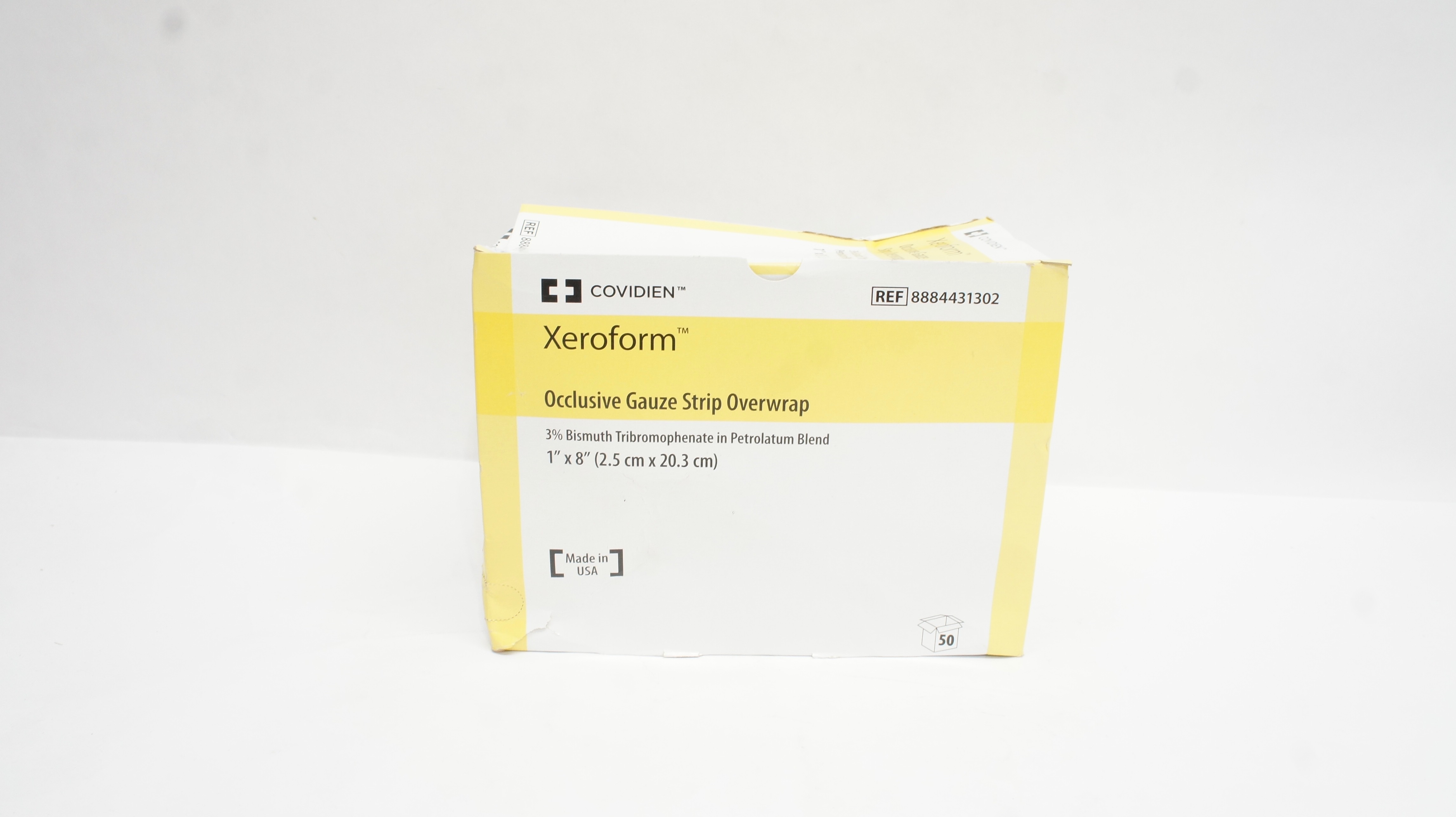 Covidien 8884431302 Xeroform Occlusive Gauze Strip 1inch x 8inch (x) - Box of 40