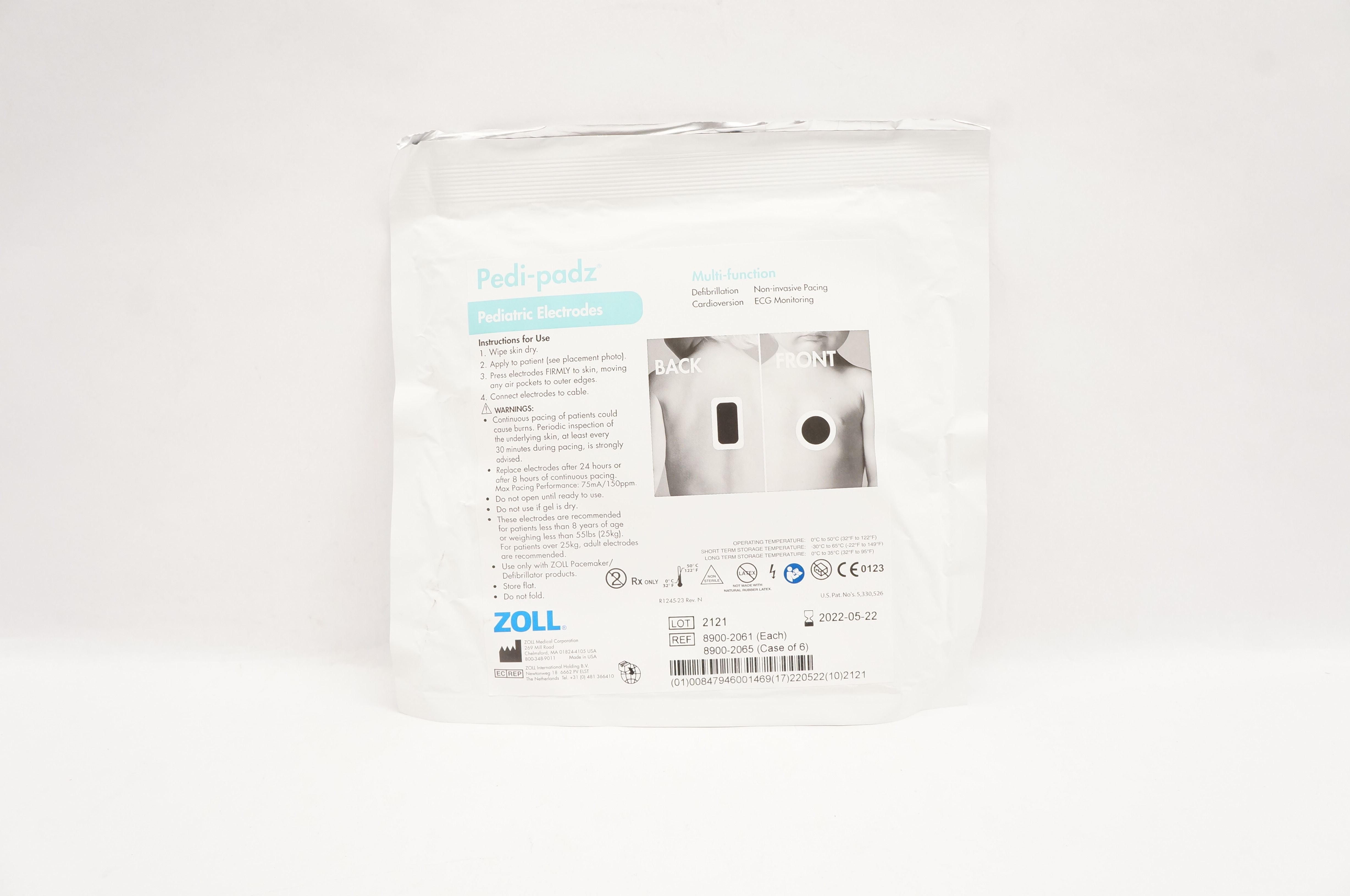 Zoll 8900-2061 Pedi-padz Multi-Function Pediatric Electrodes (x)