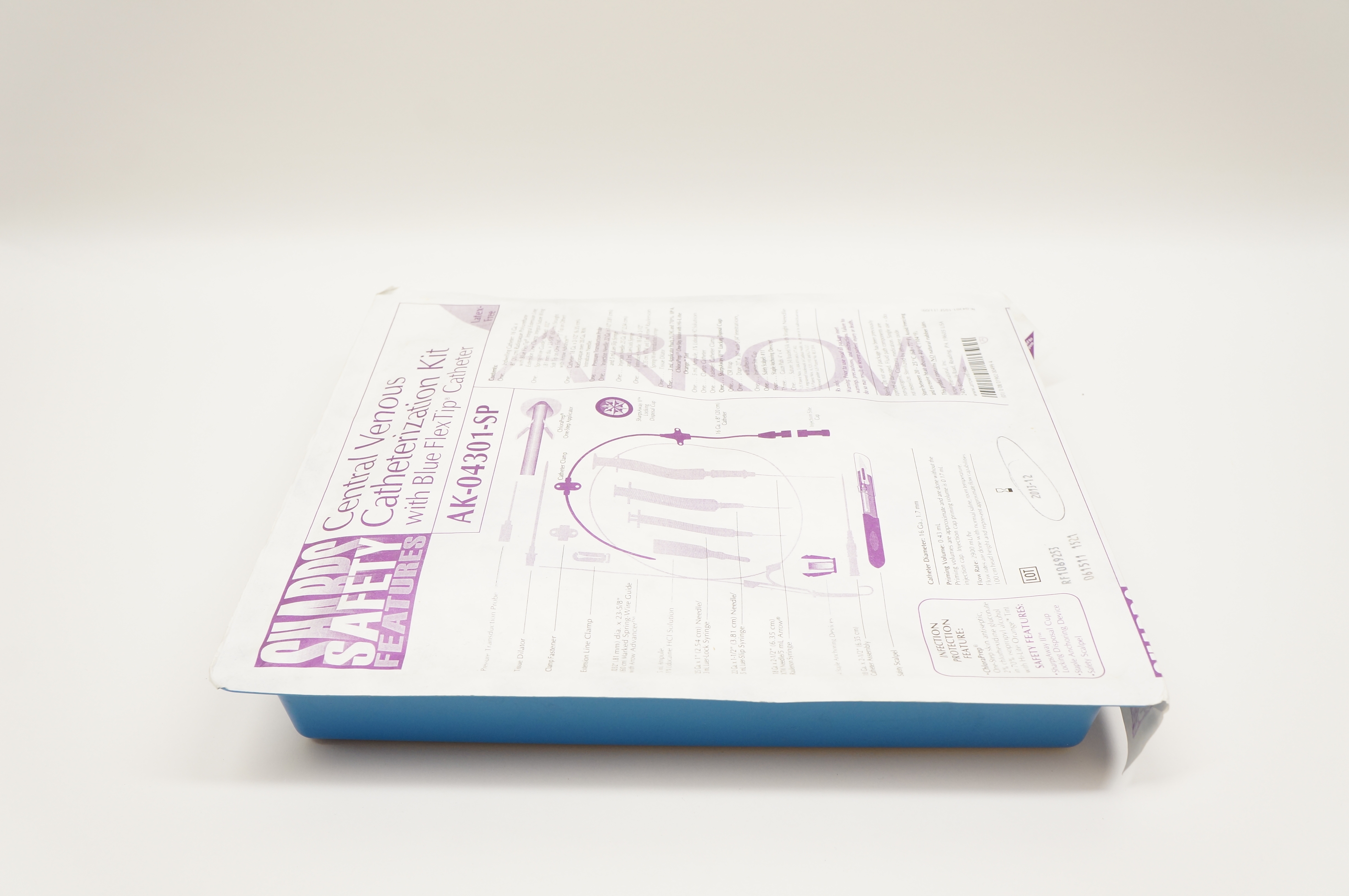 Arrow AK-04301-SP Central Venous Catheterization Kit 16Ga x 20cm (x)
