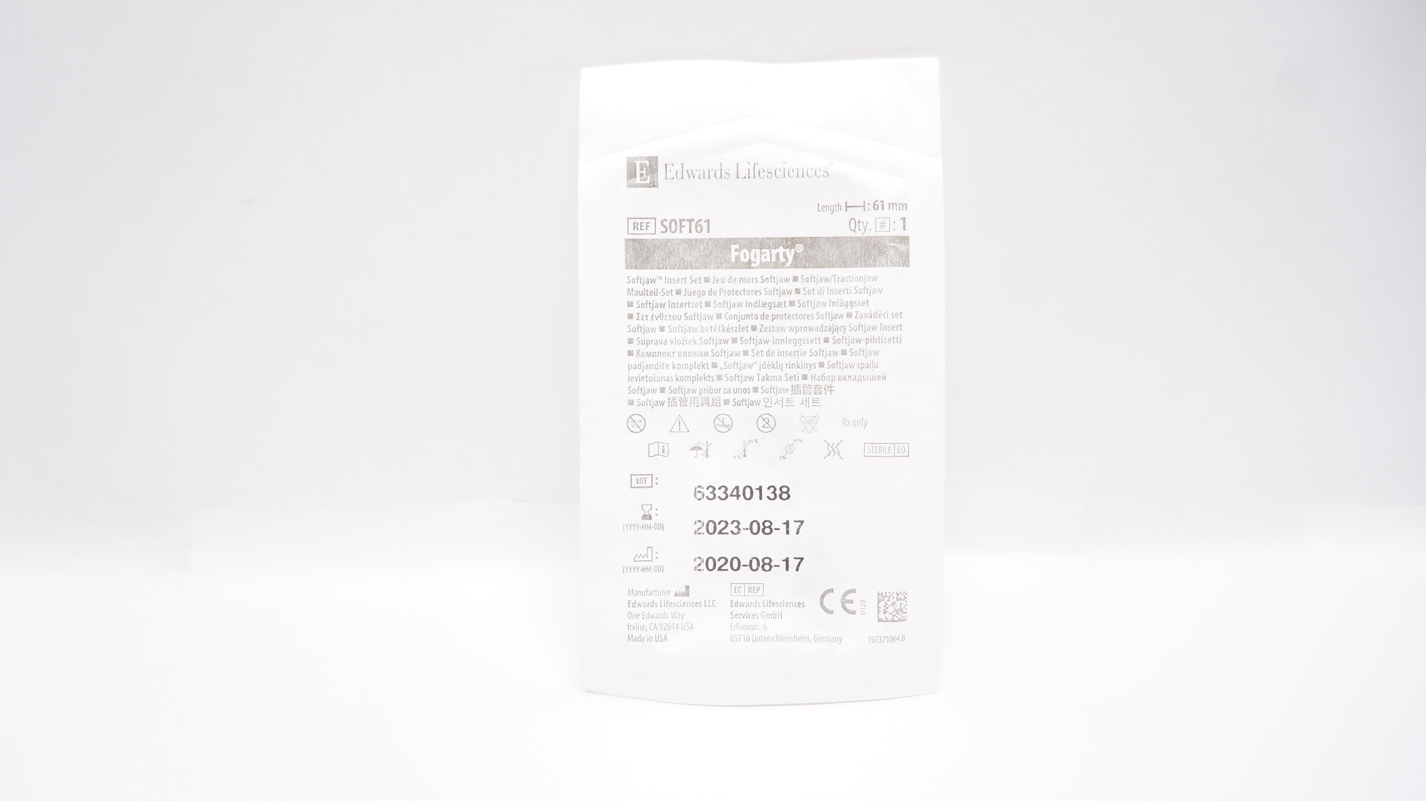 Edwards Lifesciences SOFT61 Fogarty Softjaw Insert Set 61mm (x)