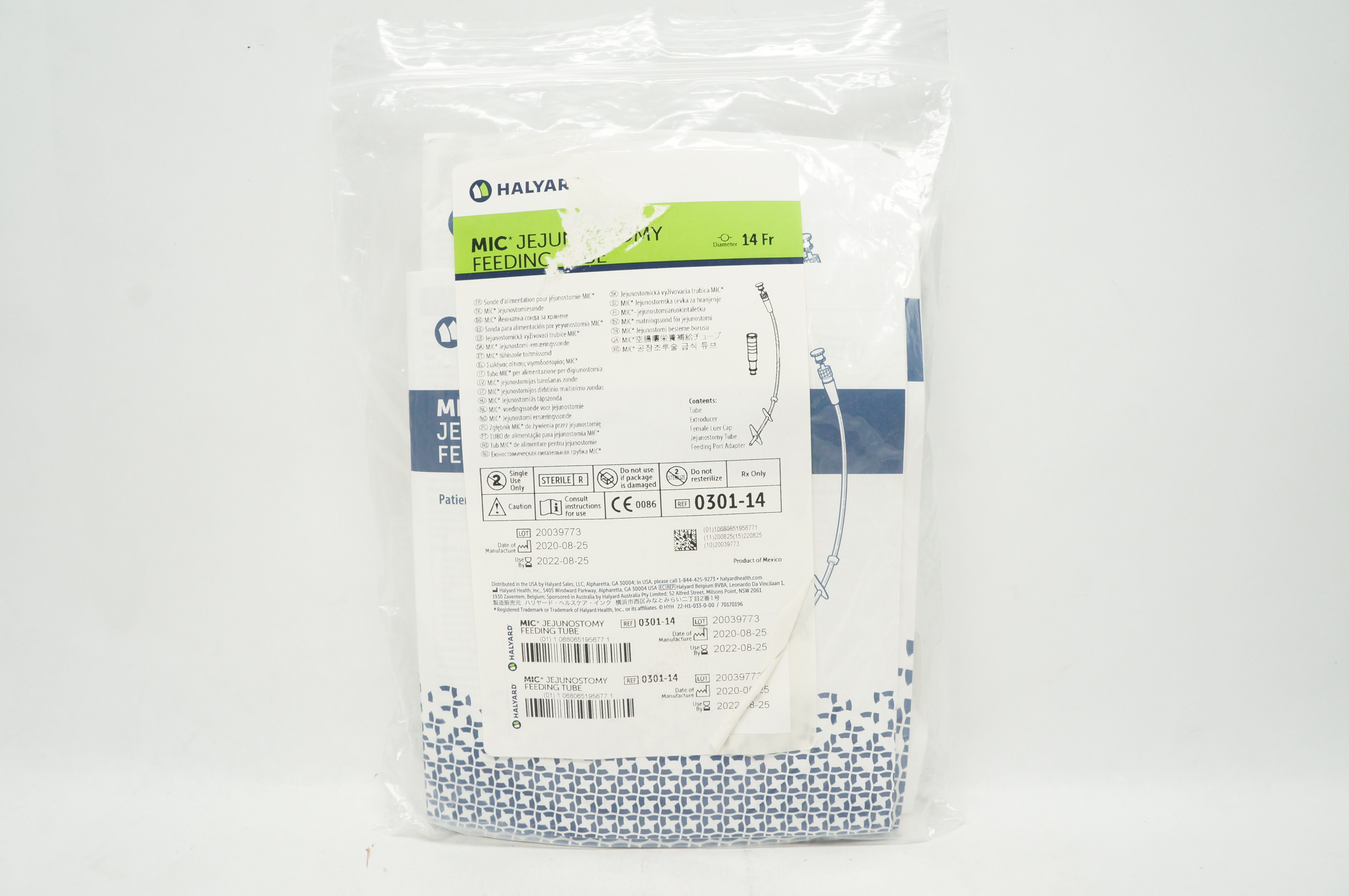 Halyard 0301-14 MIC Jejunostomy Feeding Tube 14 Fr