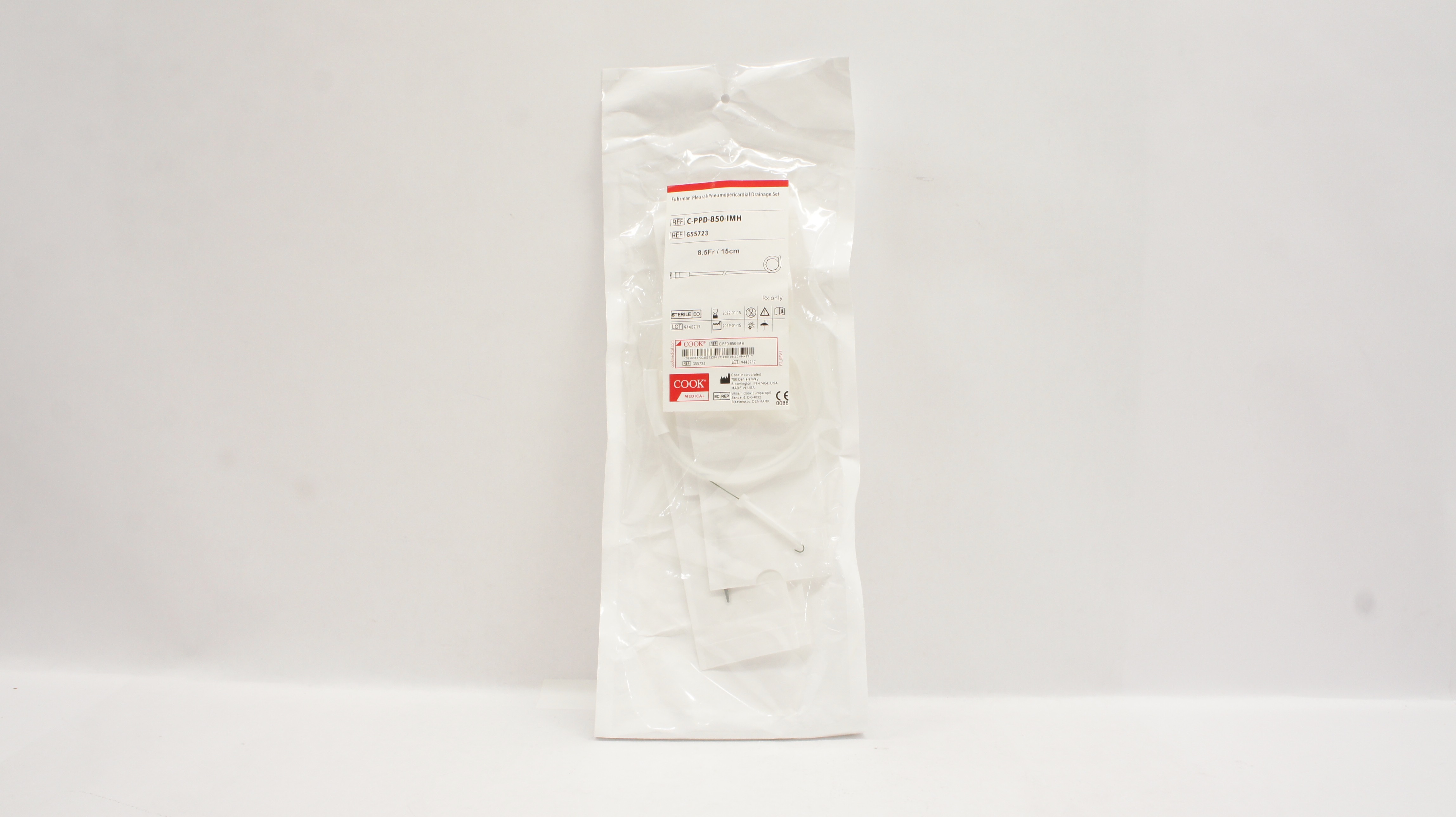 Cook Medical G55723 Fuhrman Pleural/Pneumopericardial Drainage Set 8.5Fr (x)