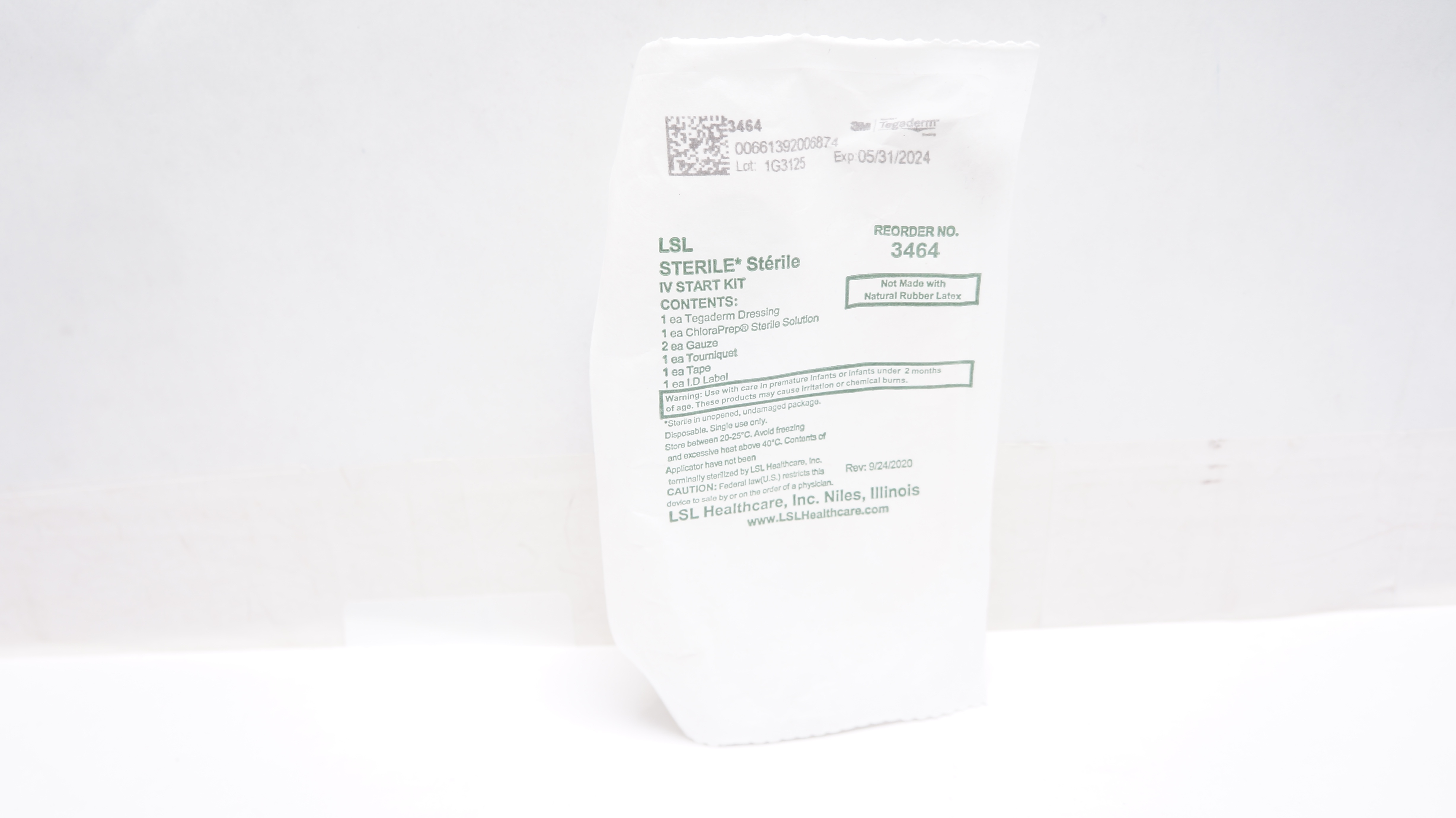 LSL Healthcare 3464 Tegaderm Sterile IV Start Kit (x)