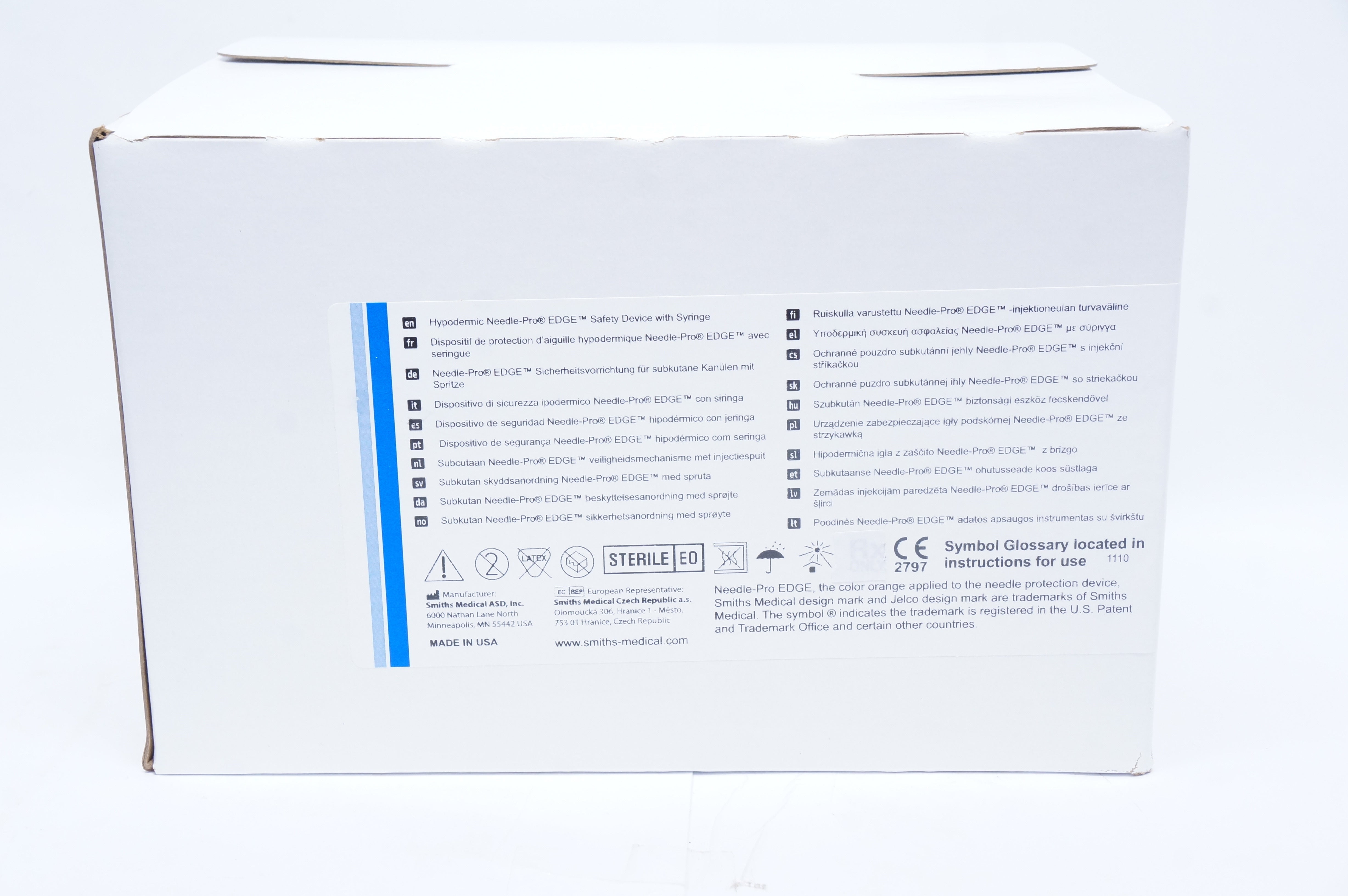 Smiths 412705 Hypodermic Needle-Pro Edge Safety Device 1mL 0.4 x 13mm- Box of 50