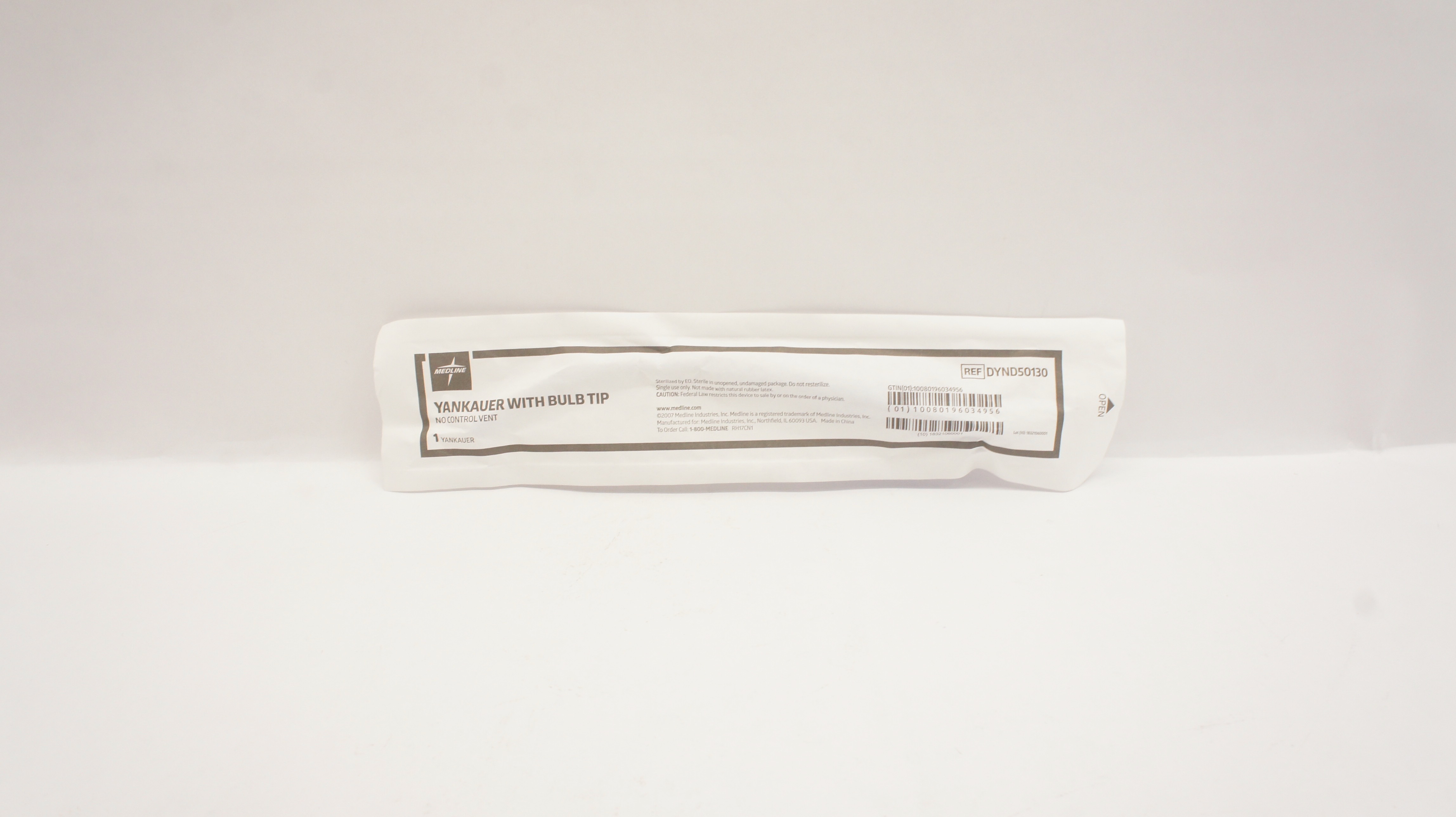 Medline DYND50130 Yankauer with Bulb Tip No Control Vent