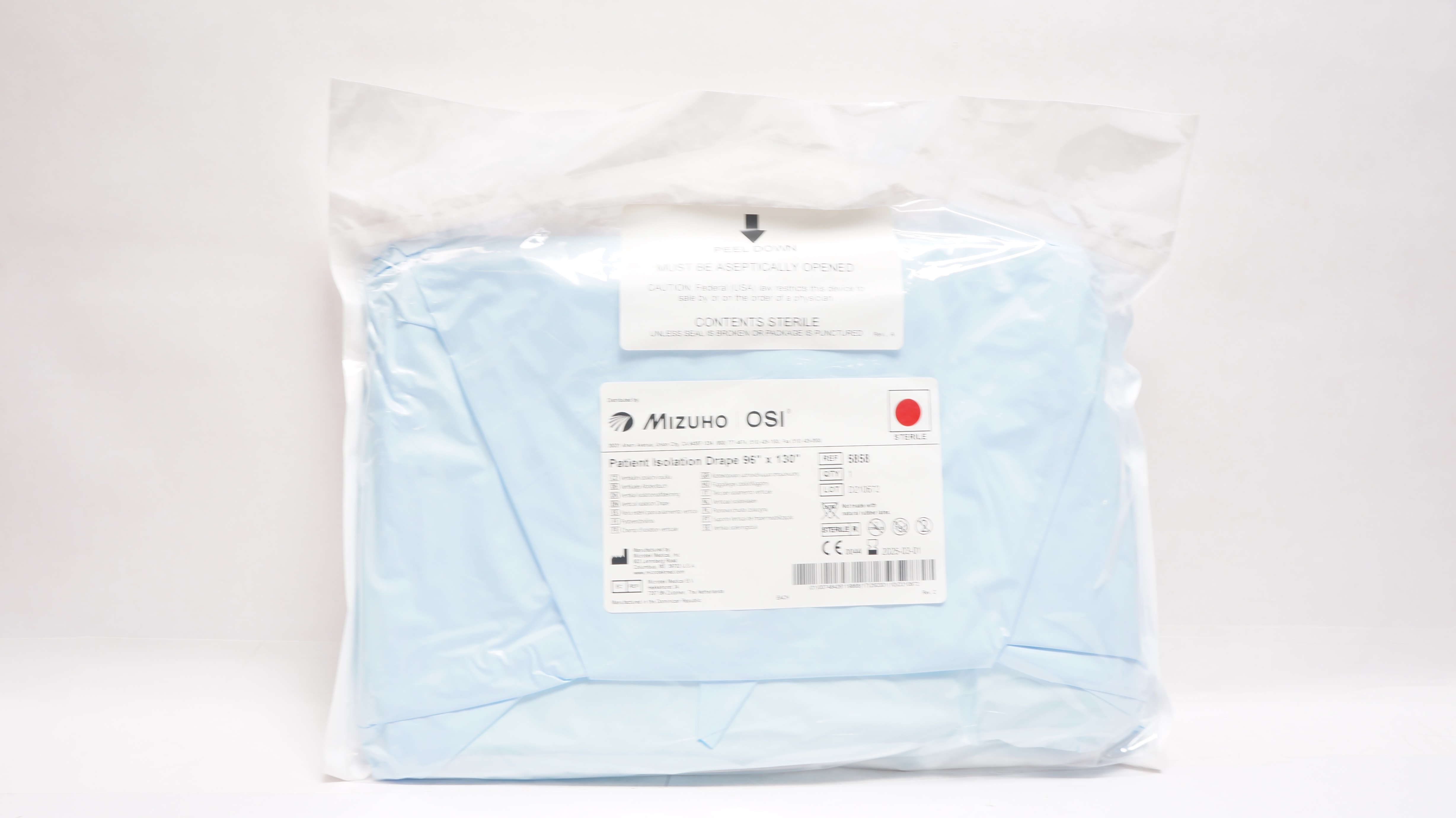 Microtek 5858 Mizuho OSI Patient Isolation Drape 96inch x 130inch
