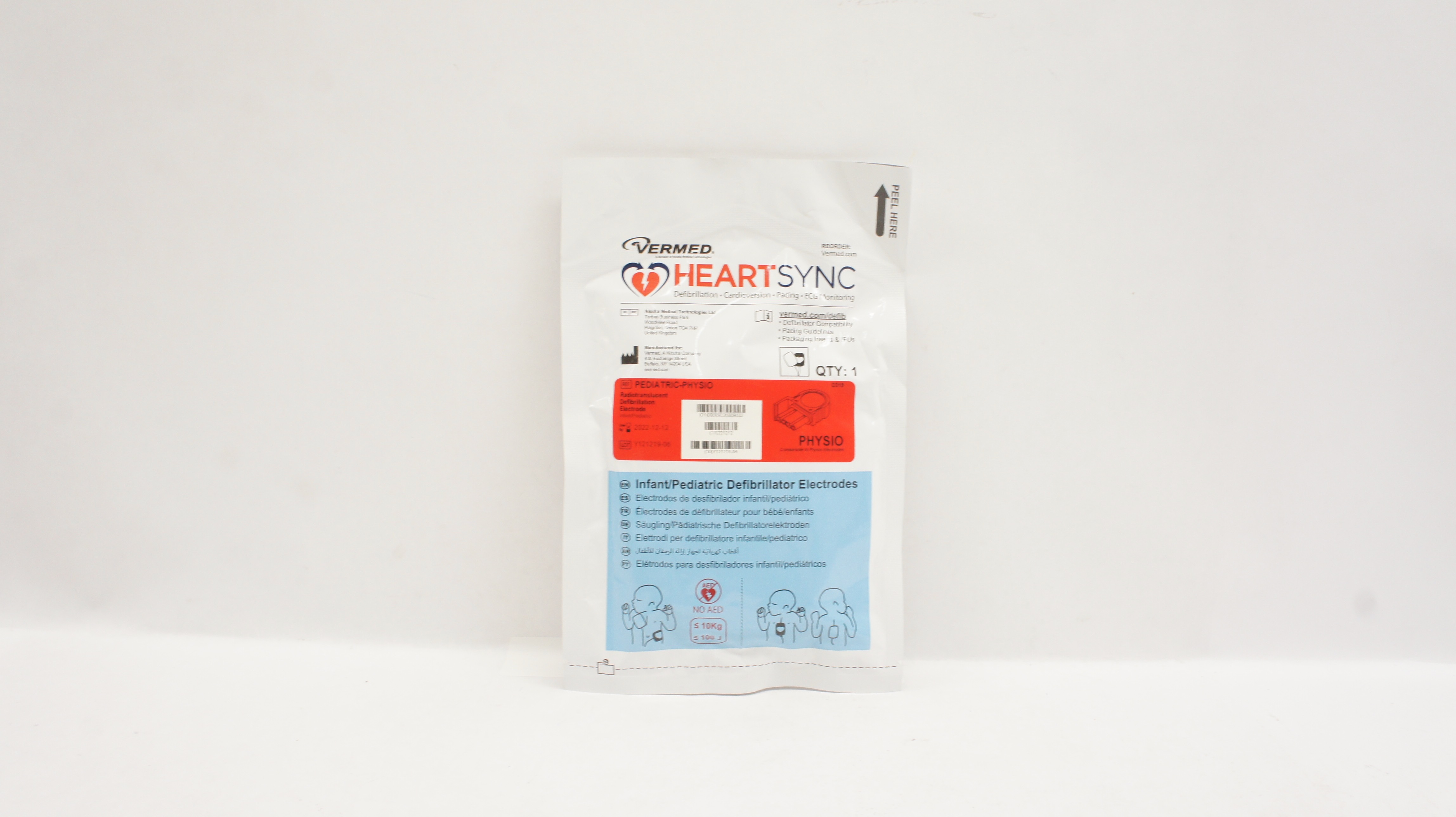 HeartSync PEDIATRIC-PHYSIO Multi-Function Defibrillation Electrode ≤ 22lbs (x)