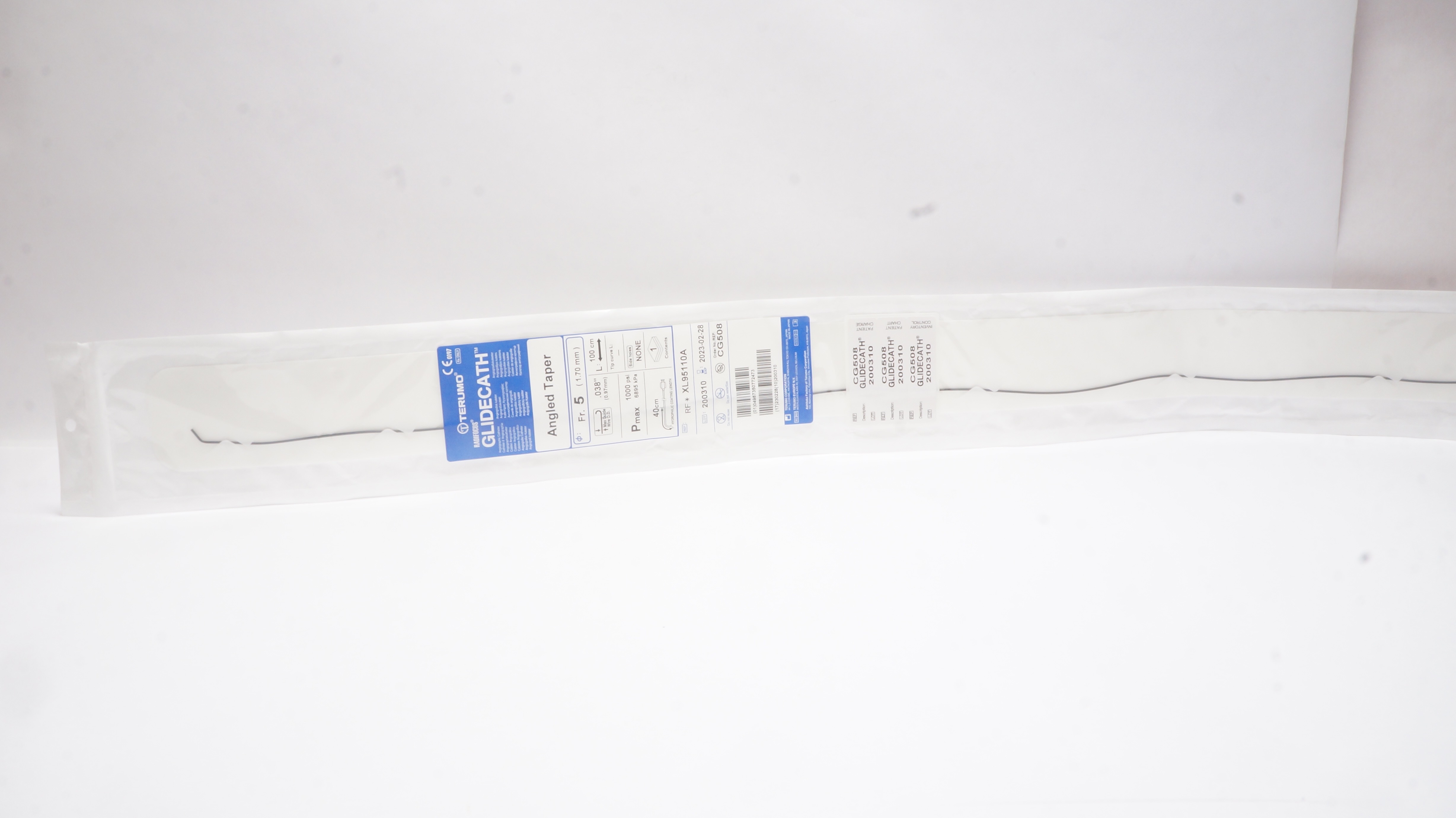 Terumo XL95110A Radifocus Glidecath Angiograthic Cath. 5Fr x .038inch x 40cm (x)