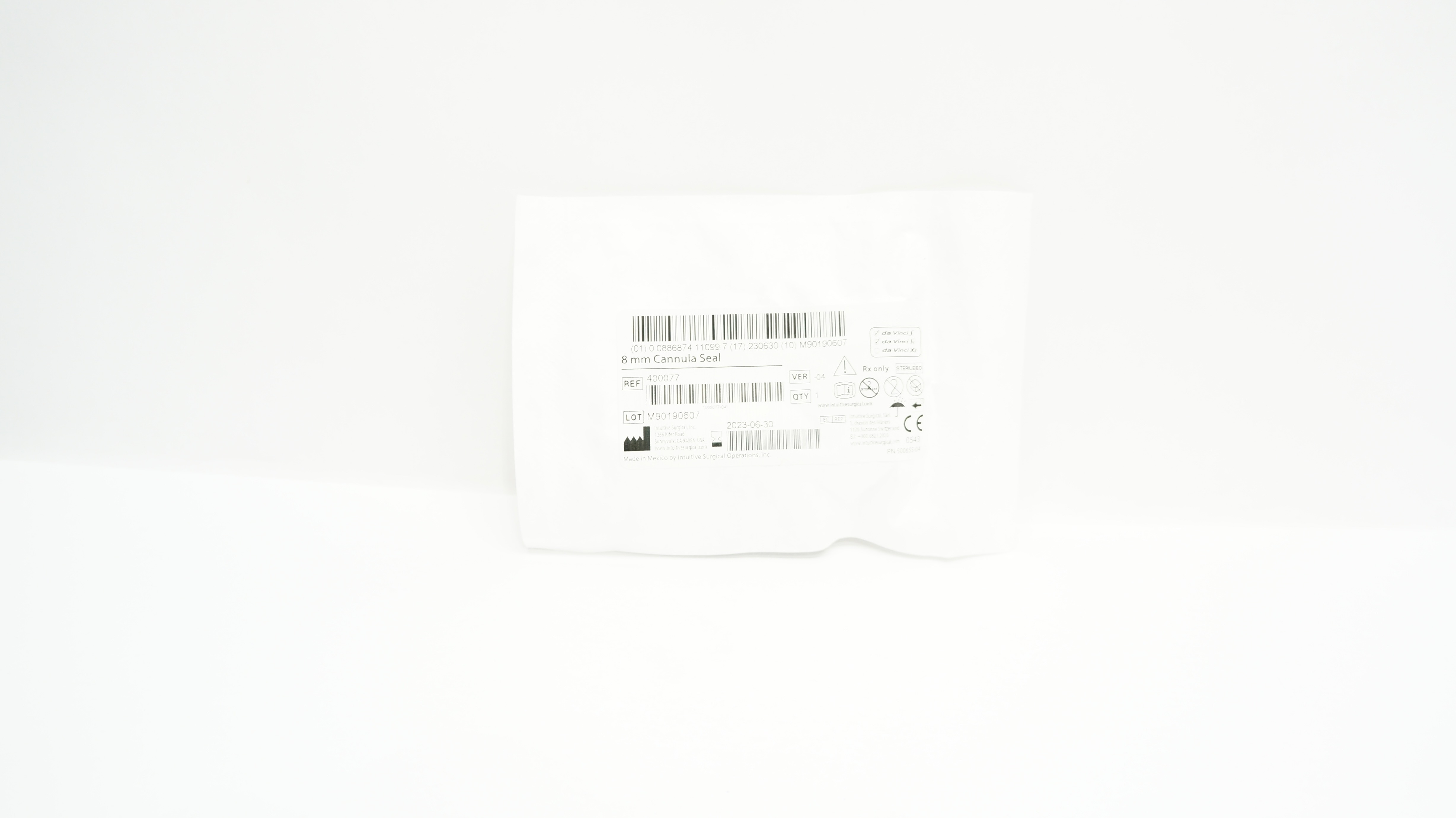 Intuitive Surgical 400077 daVinci S, Si Cannula Seal 8mm (x)