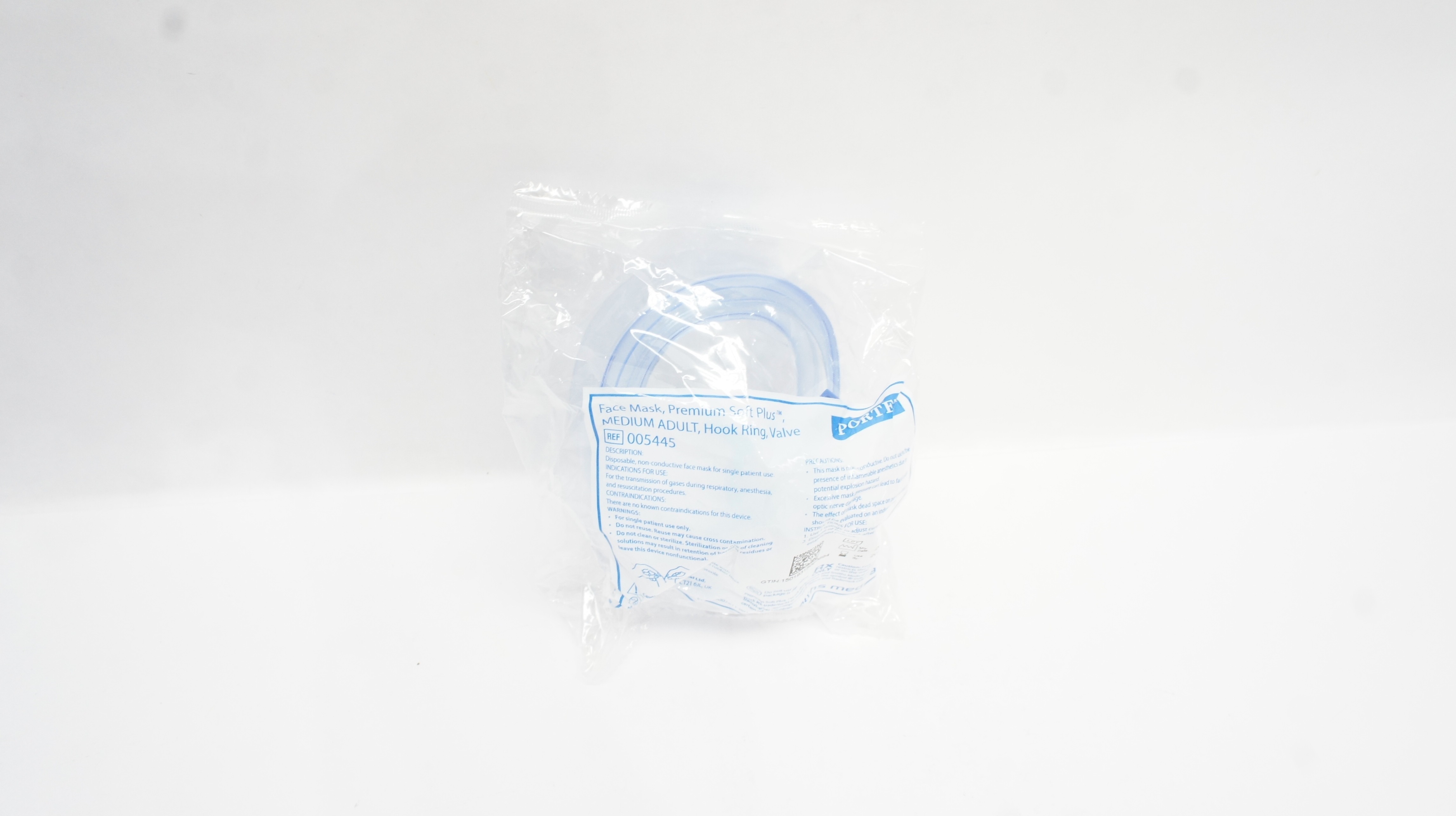 Smiths Medical 005445 Portex Face Mask, Premium Soft Plus Medium Adult