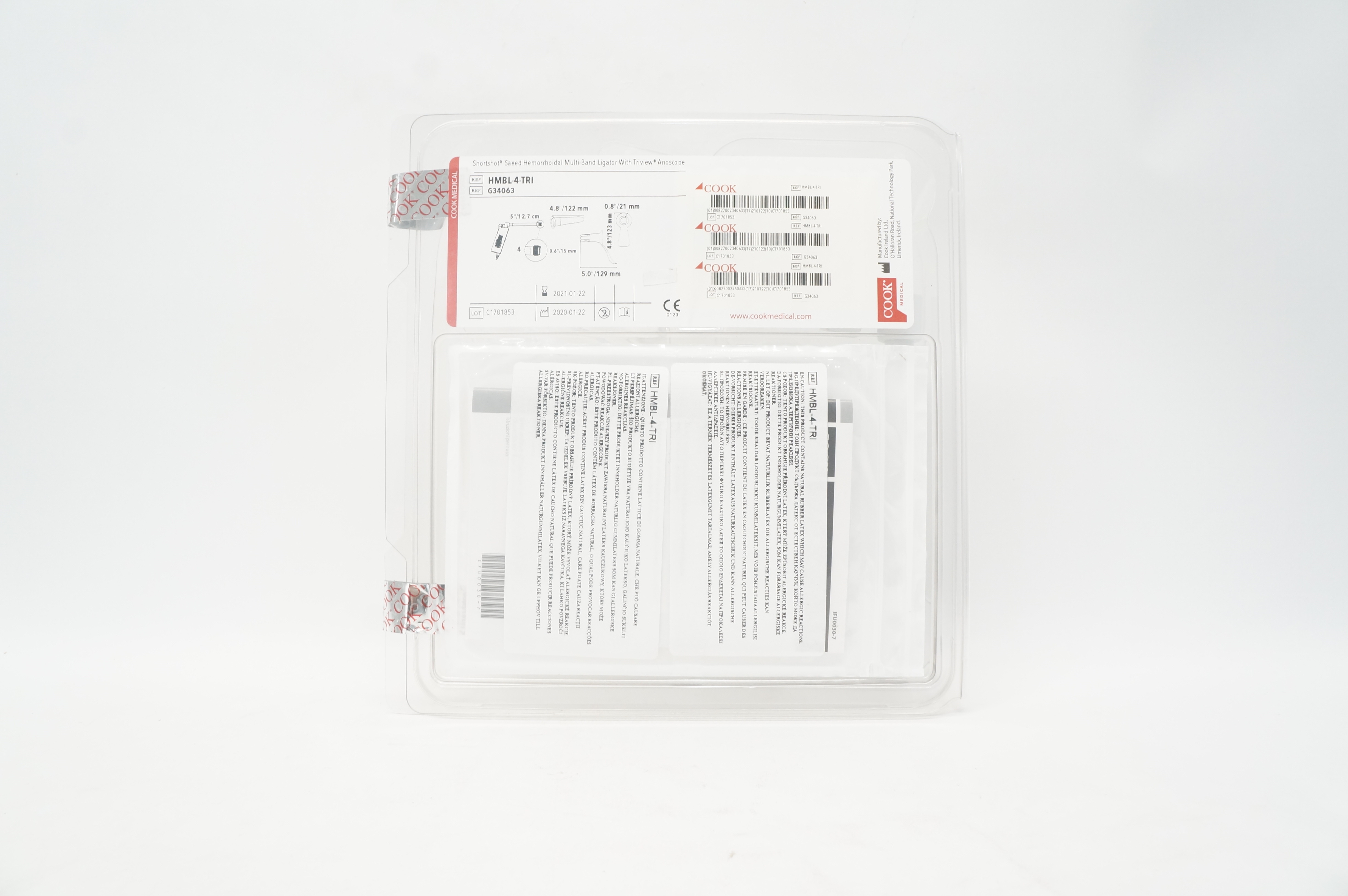Cook Medical G34063 ShortShot Saeed Hemorrhoidal Multi-Band Ligator 5x4.8inch(x)