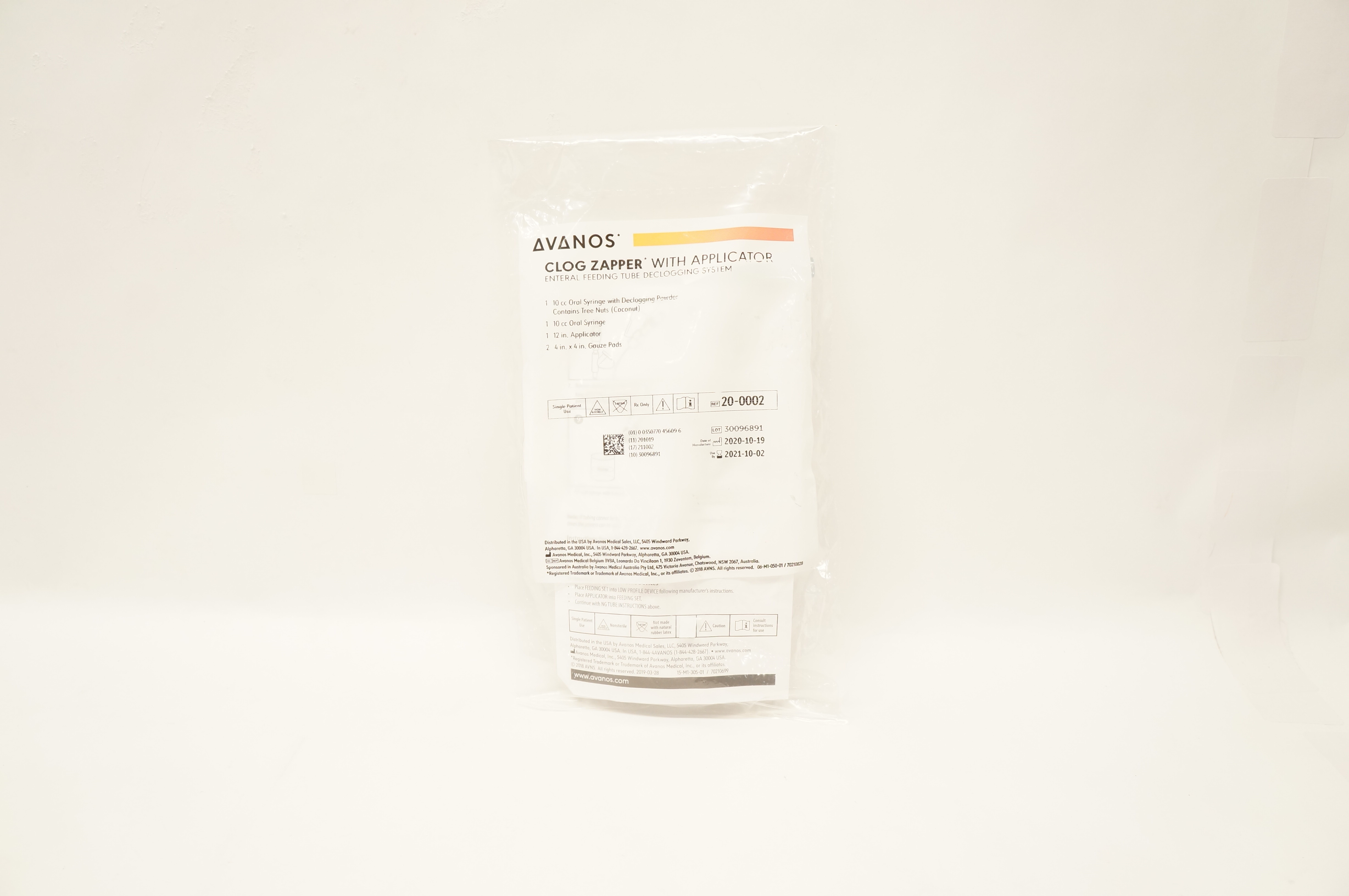 Avanos 20-0002 Clog Zapper Applicator Enteral Feeding Tube Declogging System (x)