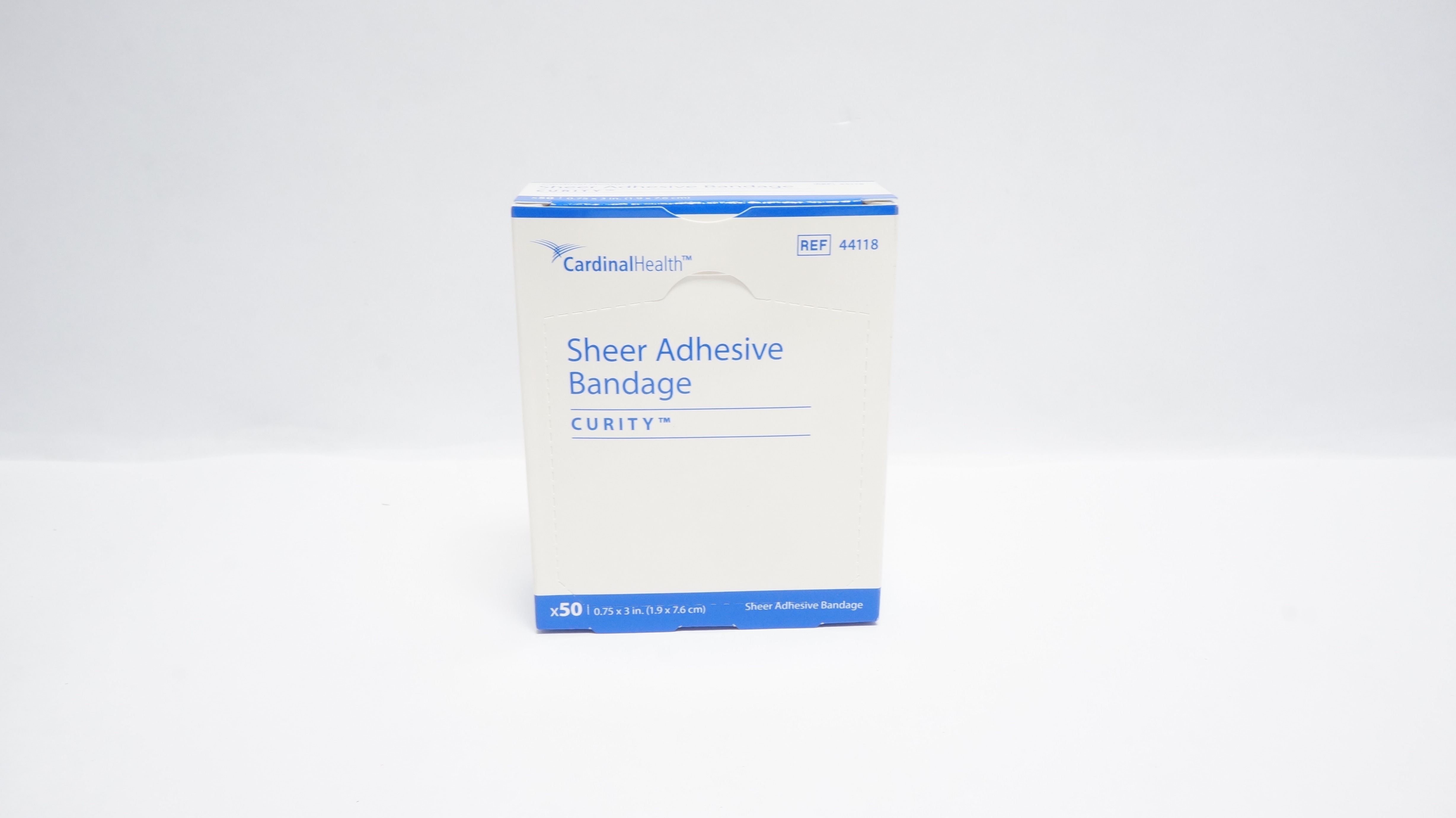 Cardinal Health 44118 Curity Sheer Adhesive Bandage 3/4 x 3 inch - Box of 50