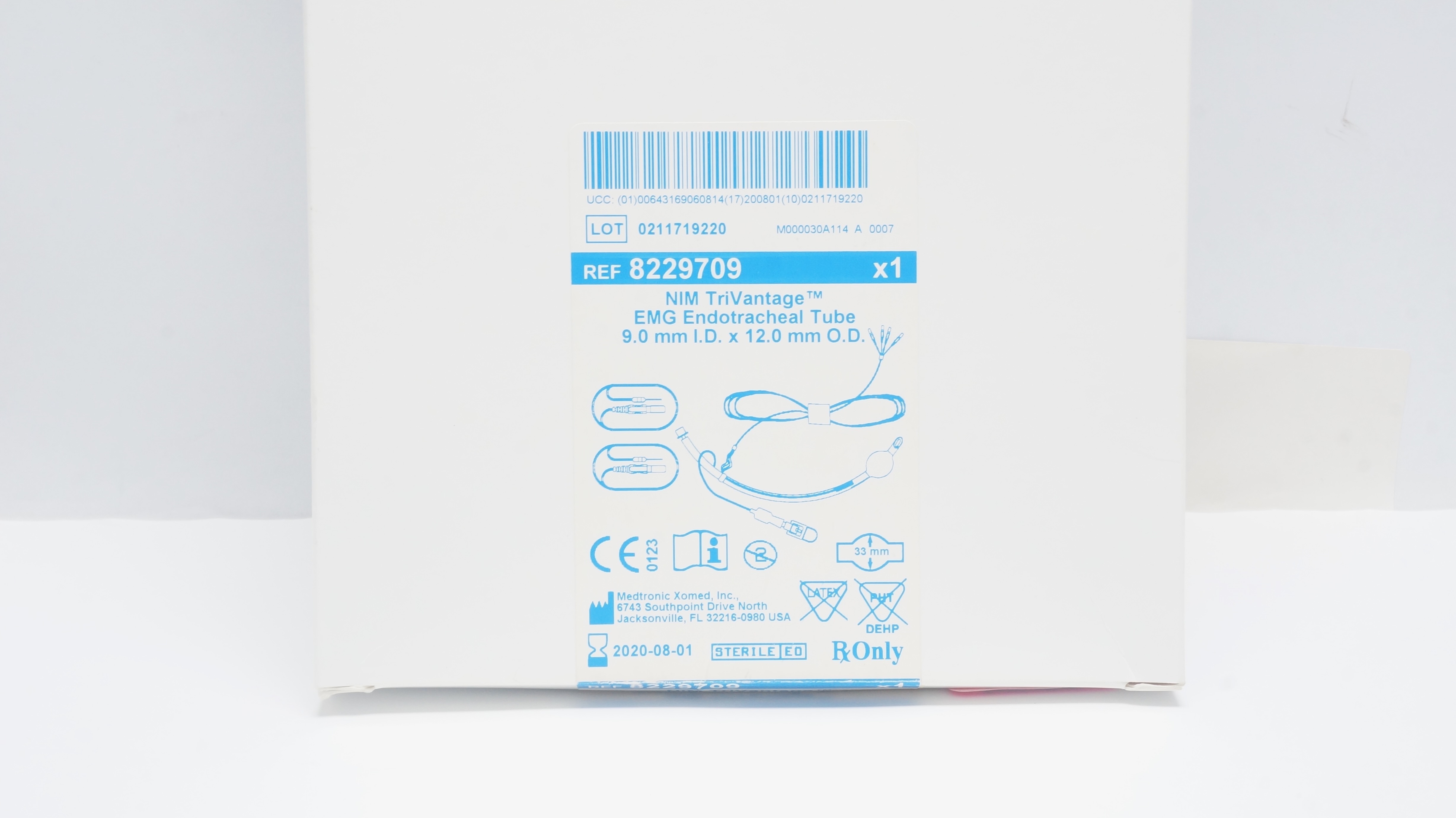 Medtronic 8229709 NIM TriVantage EMG Endotracheal Tube 9.0mm ID x 12.0mm OD (x)