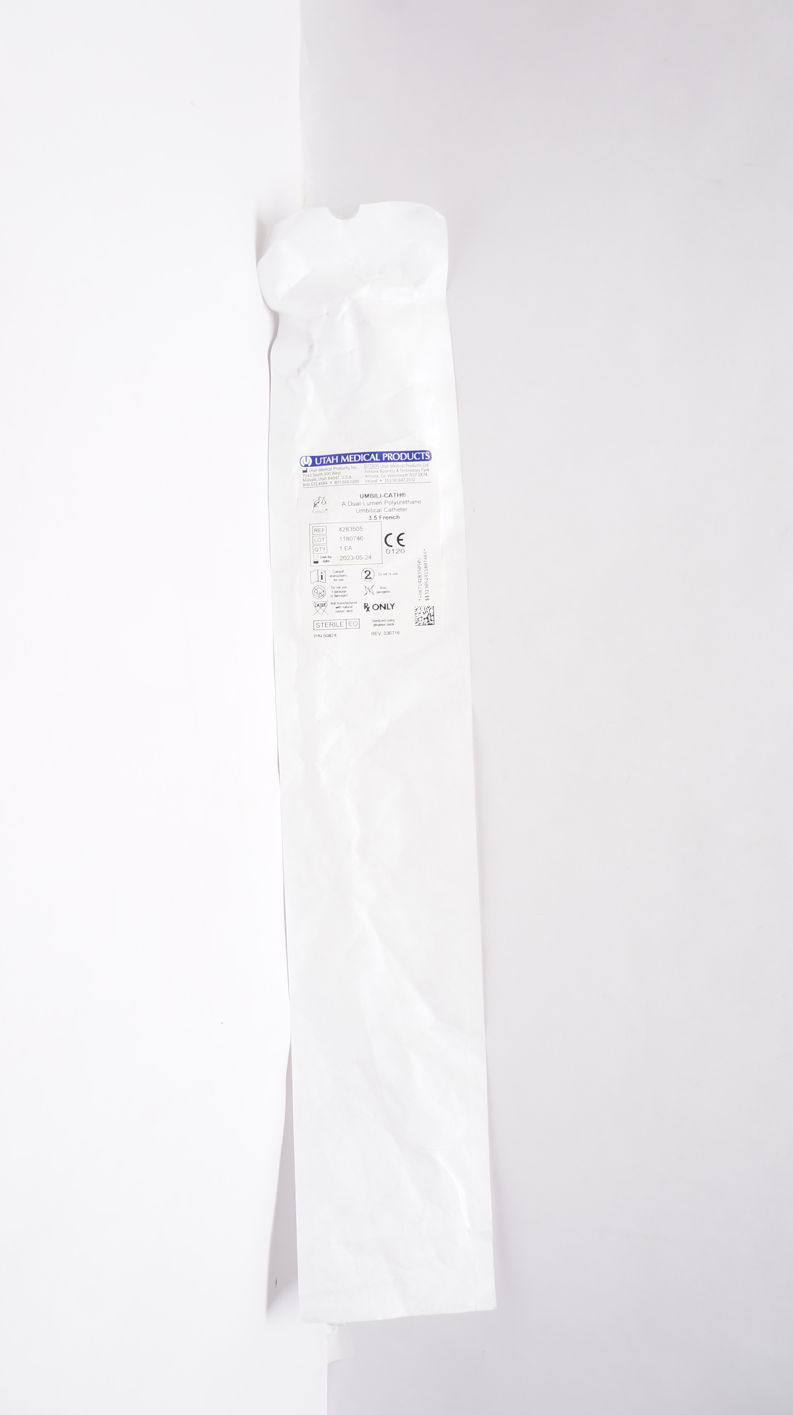 Utah Medical 4283505 Umbili-Cath a Dual-Lumen PU Umbilical Cath. 3.5F (x)