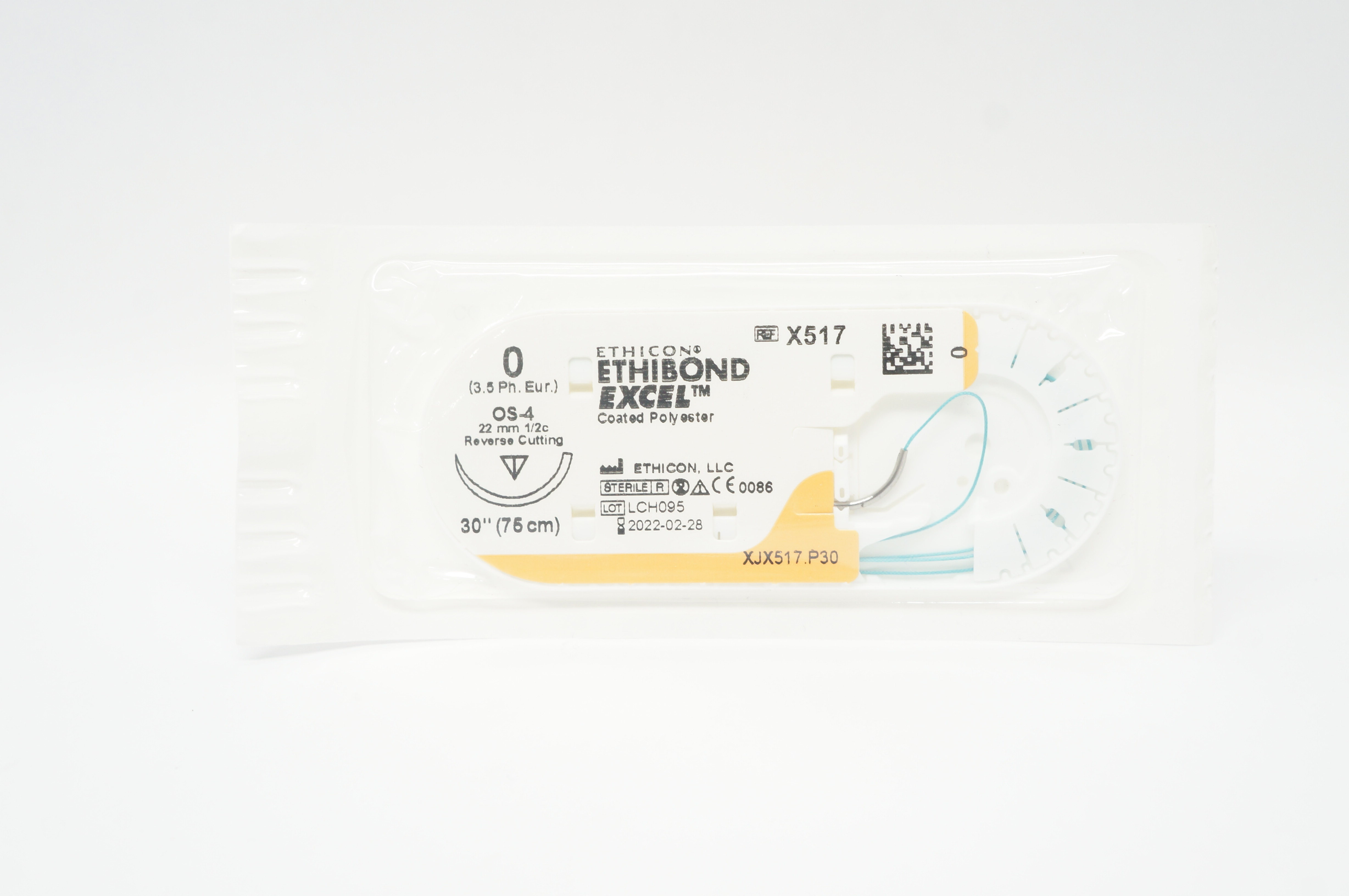 Ethicon X517 0 ETHIBOND EXCEL OS-4 22mm 1/2c Reverse Cutting 30inch (x)