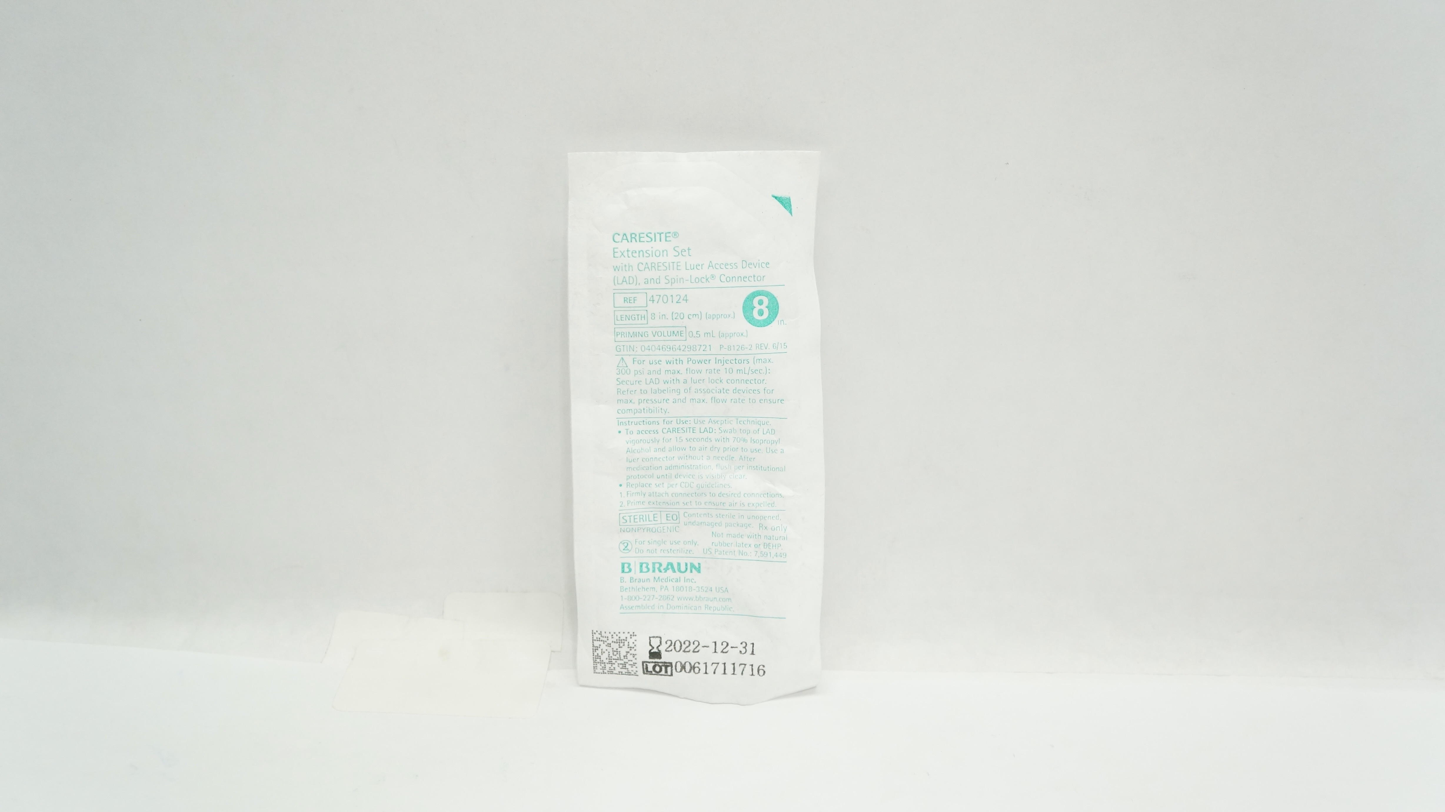 Braun 470124 Caresite Extension Set 8inch x 0.5ml