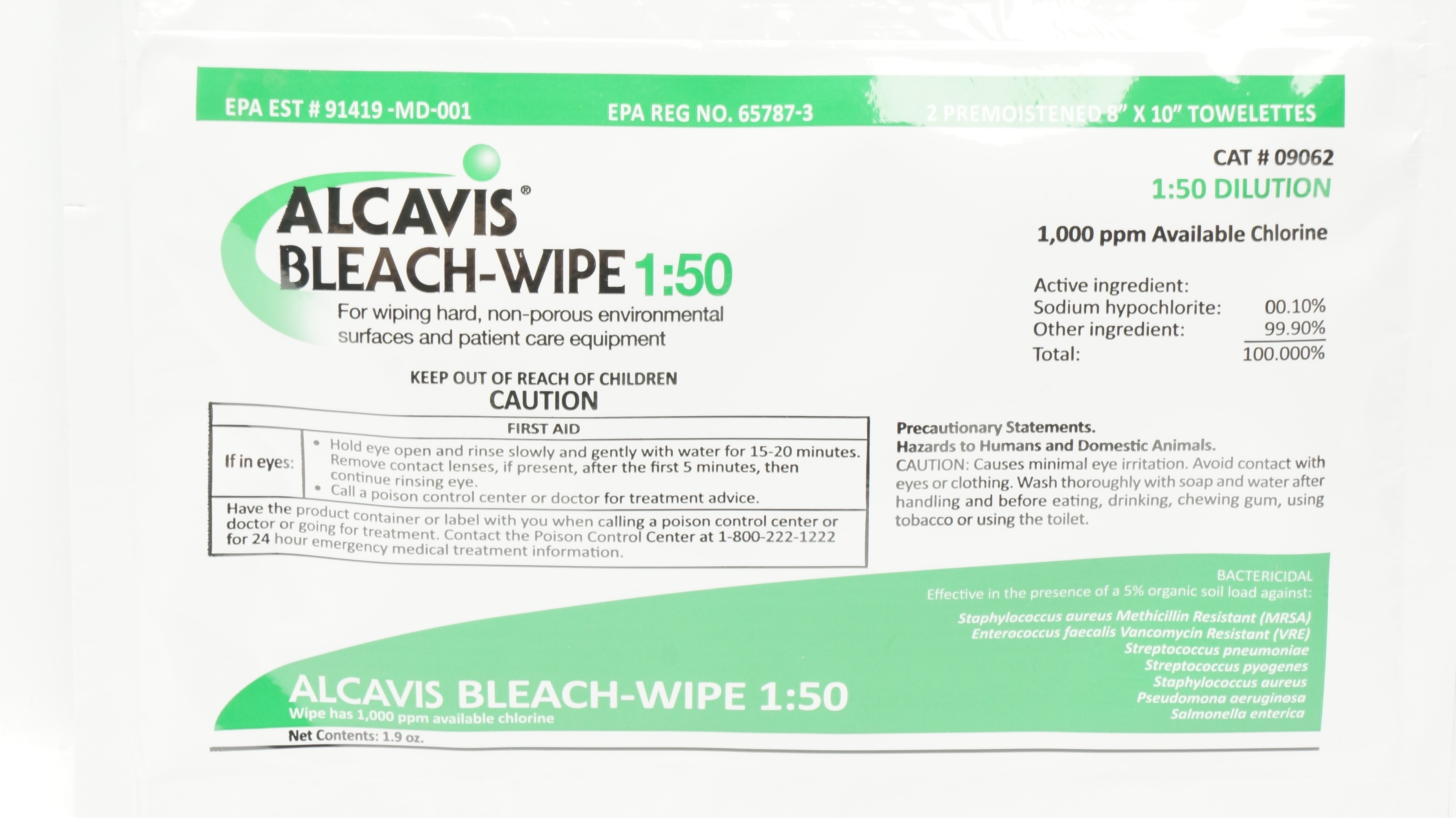 Angelini 09062 Alcavis Bleach-Wipe 1:50 Dilution (x)