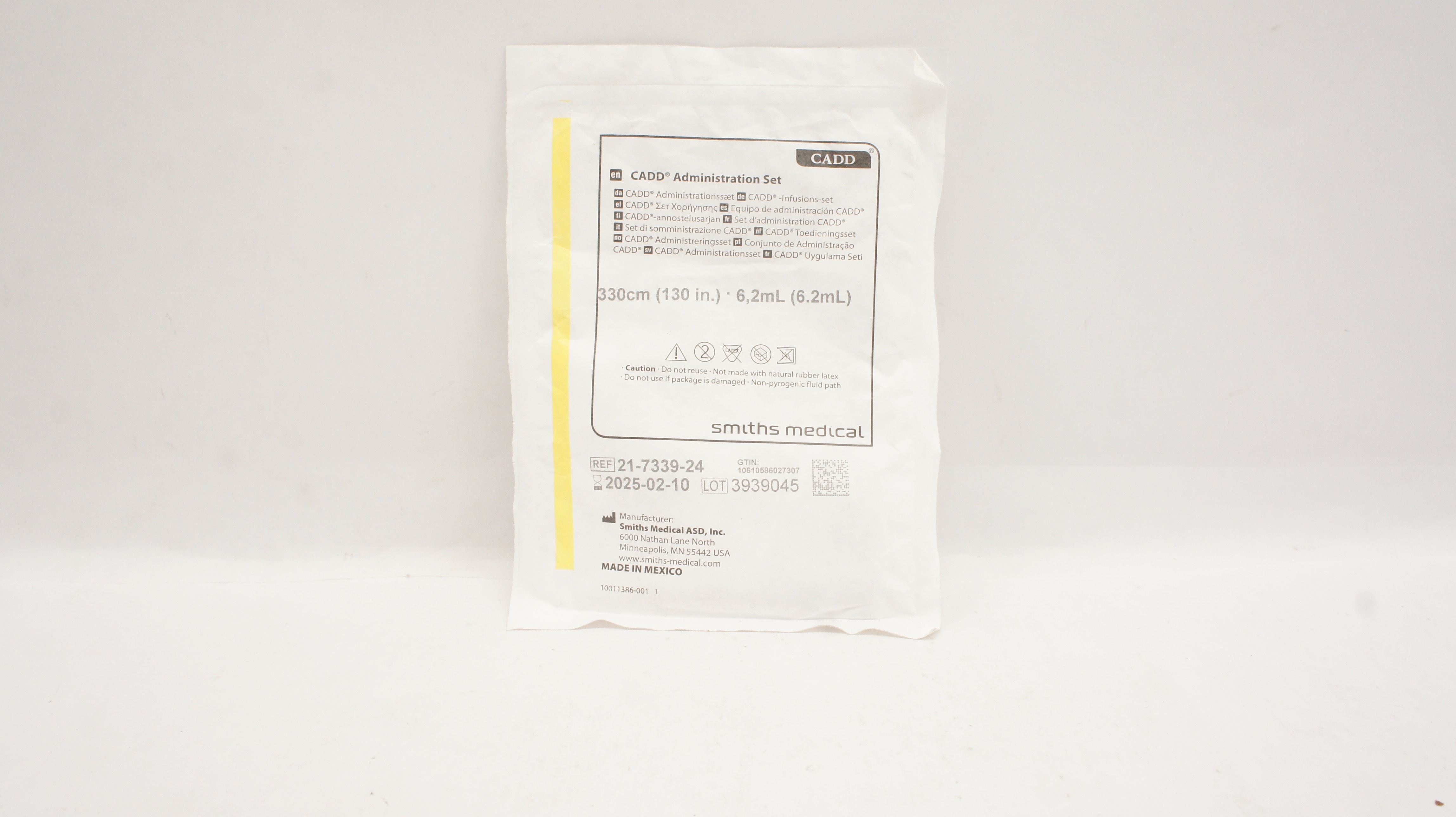 Smiths Medical 21-7339-24 CADD Administration Set 6.2ml 130inch