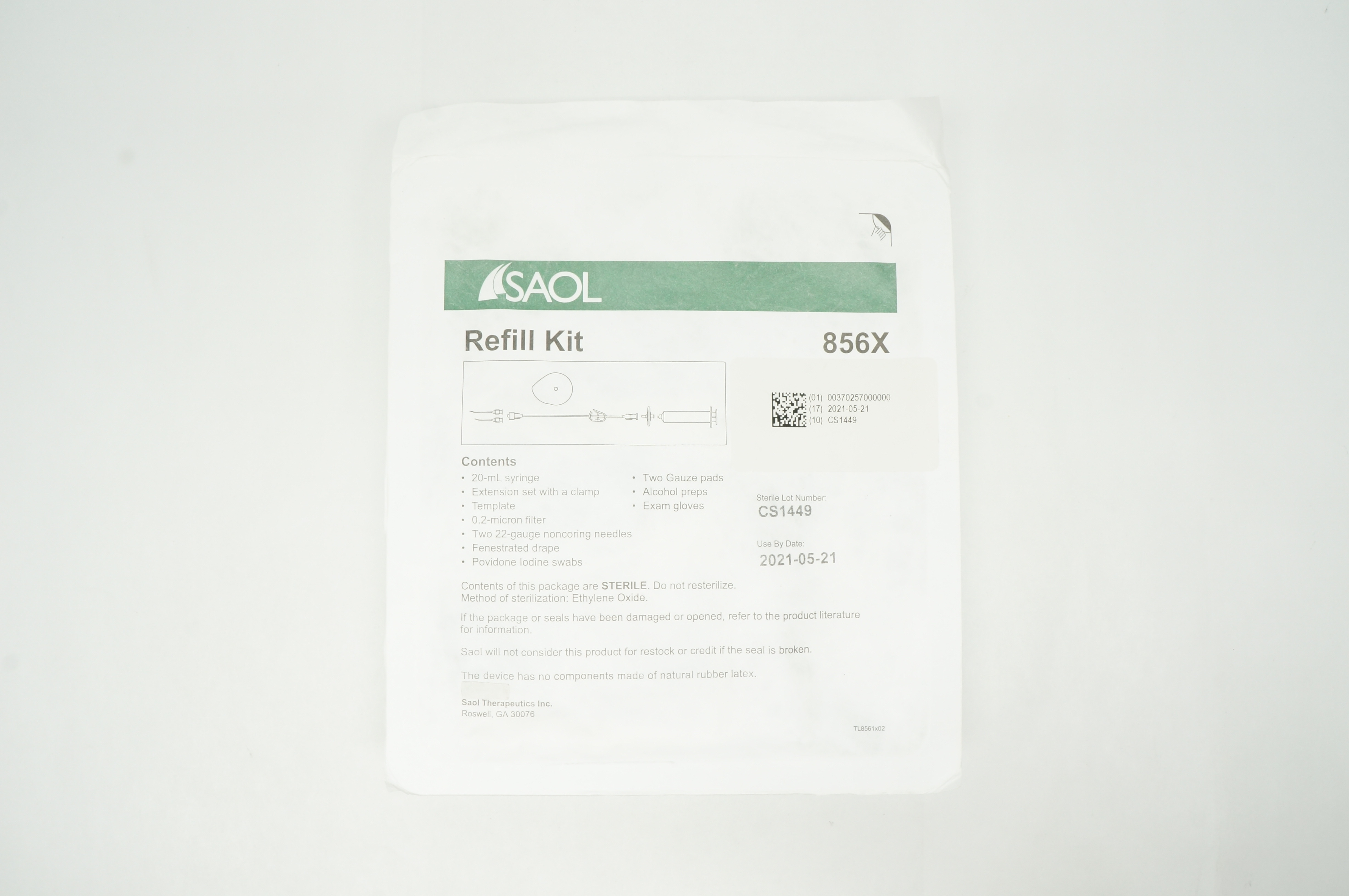 Saol 856X Refil Kit