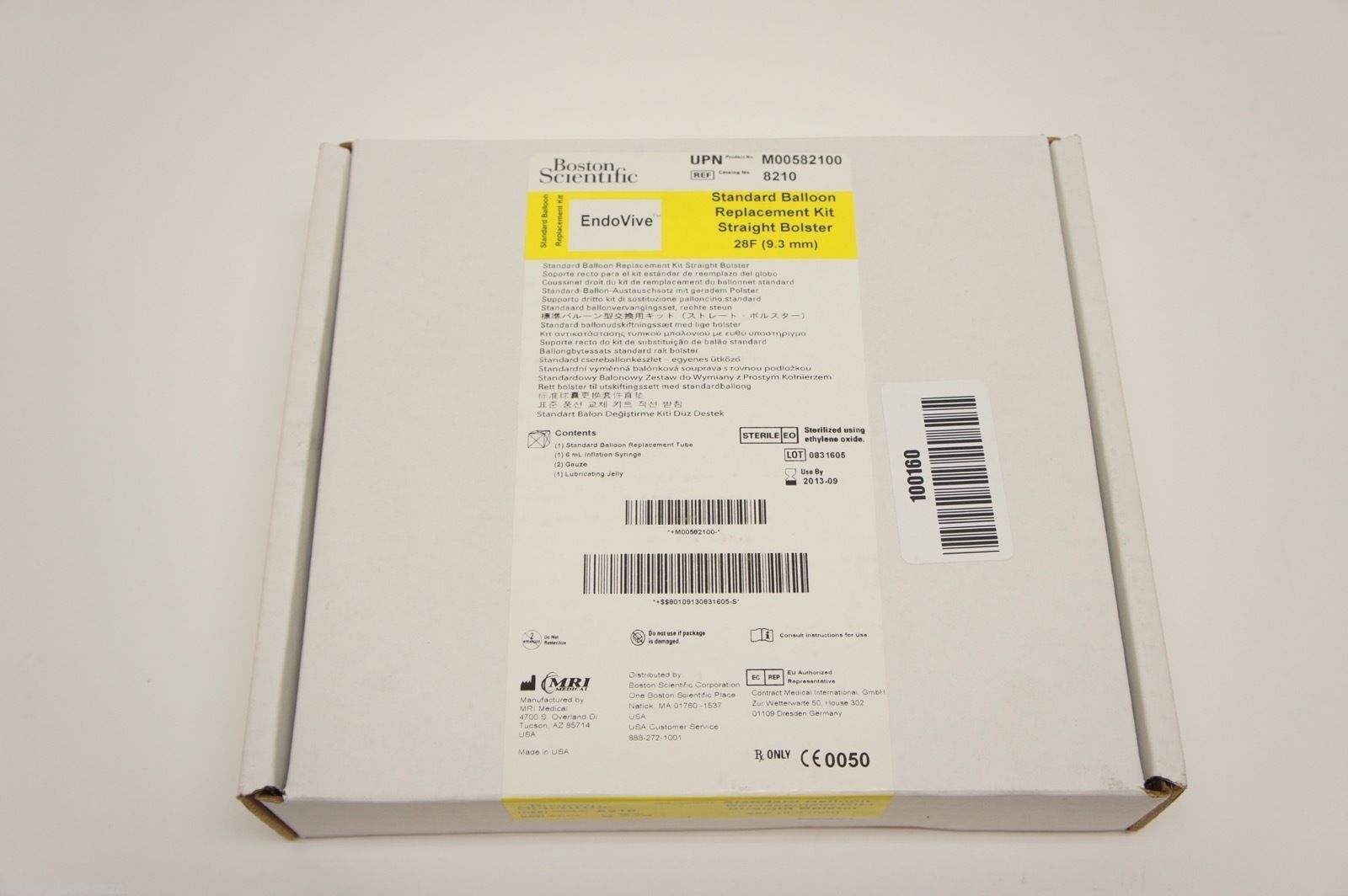 8210 ~ Boston Scientific Standart Balloon Replacement Kit Straight Bolster 28F