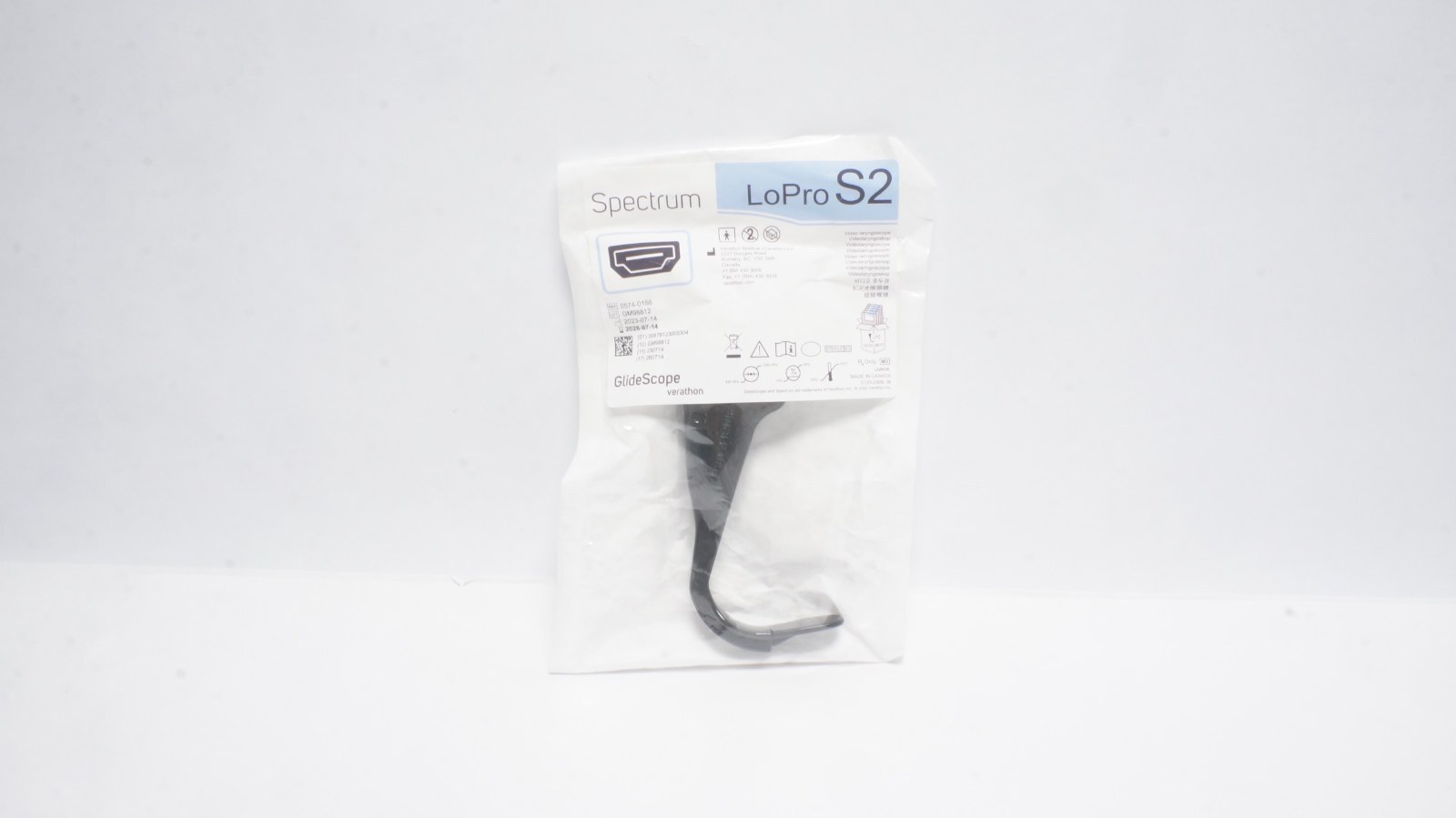 Verathon 0574-0166 Spectrum LoPro S2 Video Laryngoscope