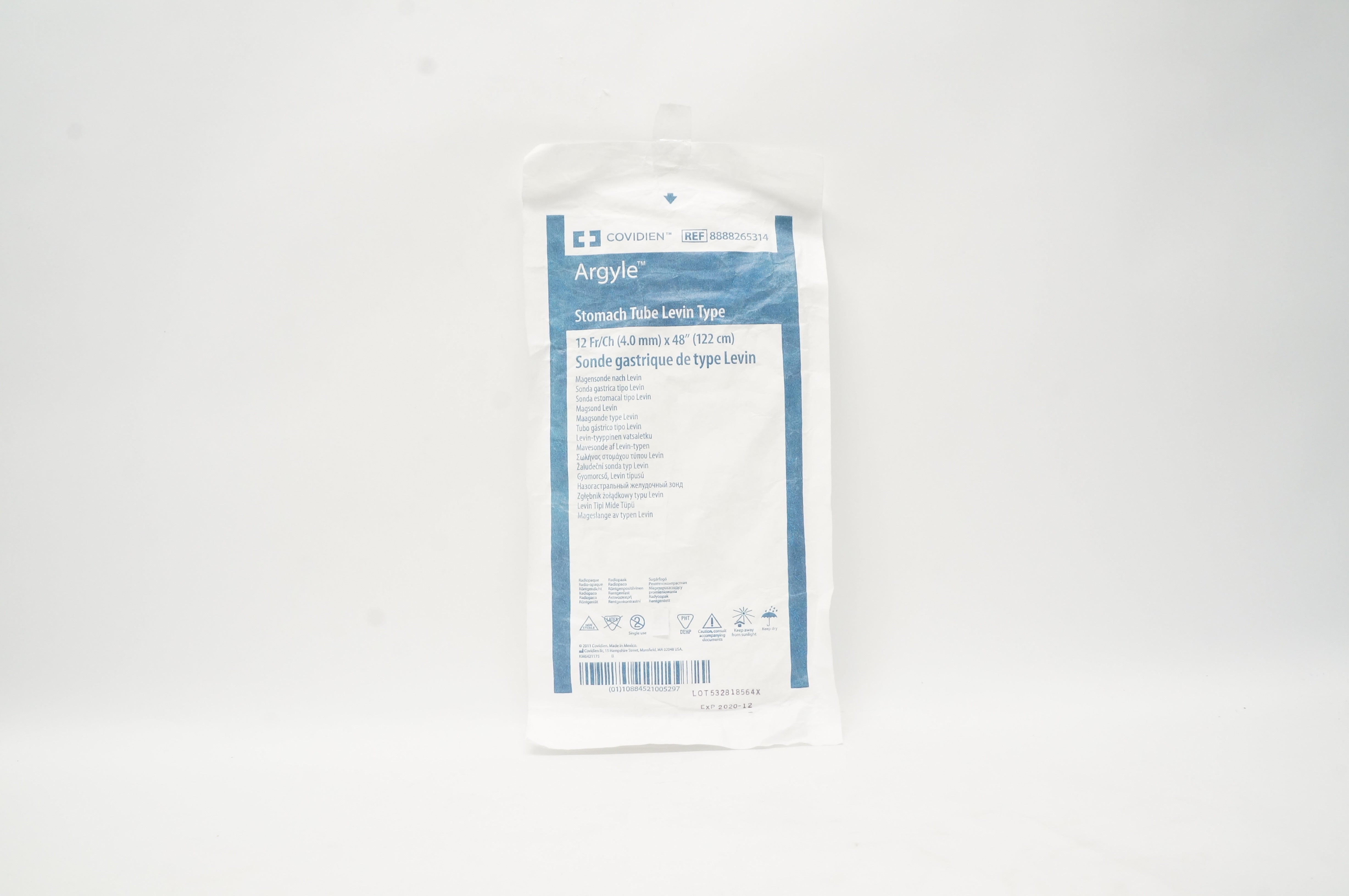Covidien 8888265314 Argyle Stomach Tube Levin Type 12Fr/Ch x 48inch (x)