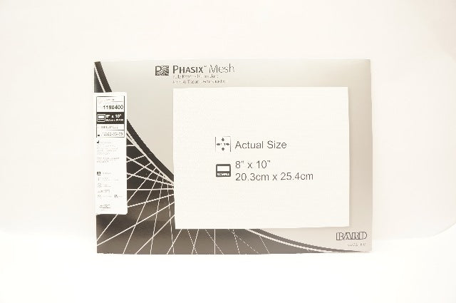 Bard 1190400 Davol Phasix Mesh Fully Resorbable Implant 8inch x 10inch (x)