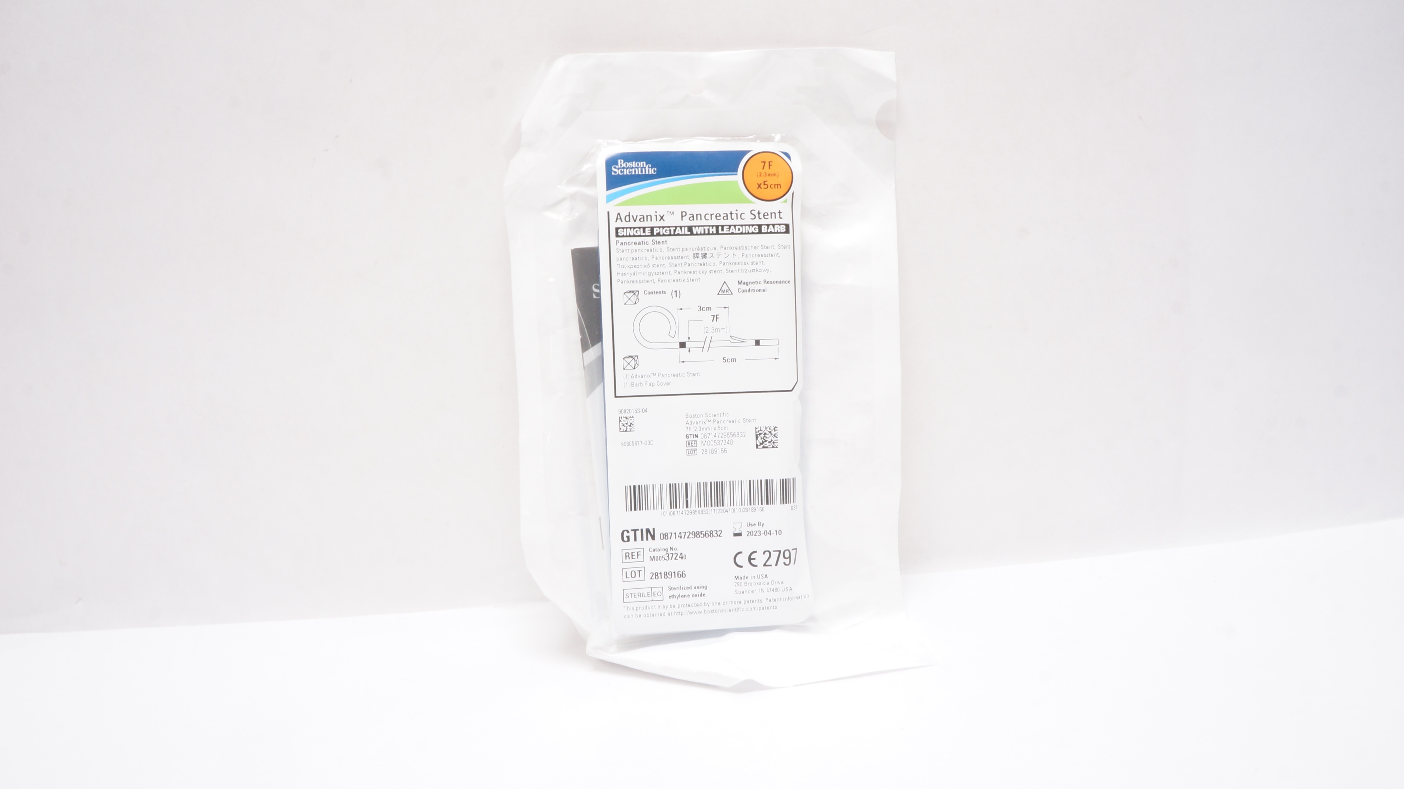 Boston Scientific M00537240 Advanix Pancreatic Stnt 7F x 5cm (x)