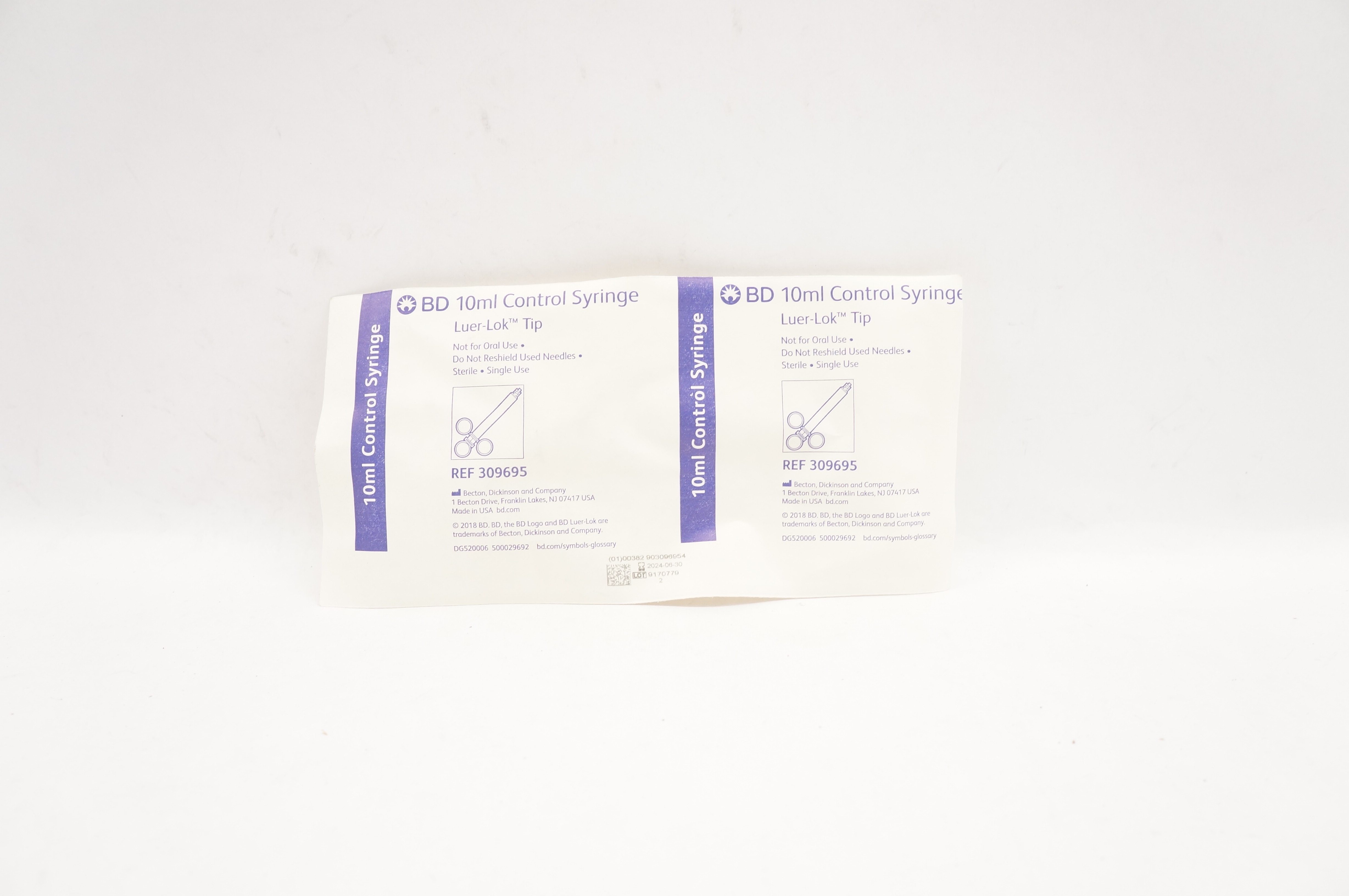 BD 309695 Luer-Lok Tip Control Syringe 10ml