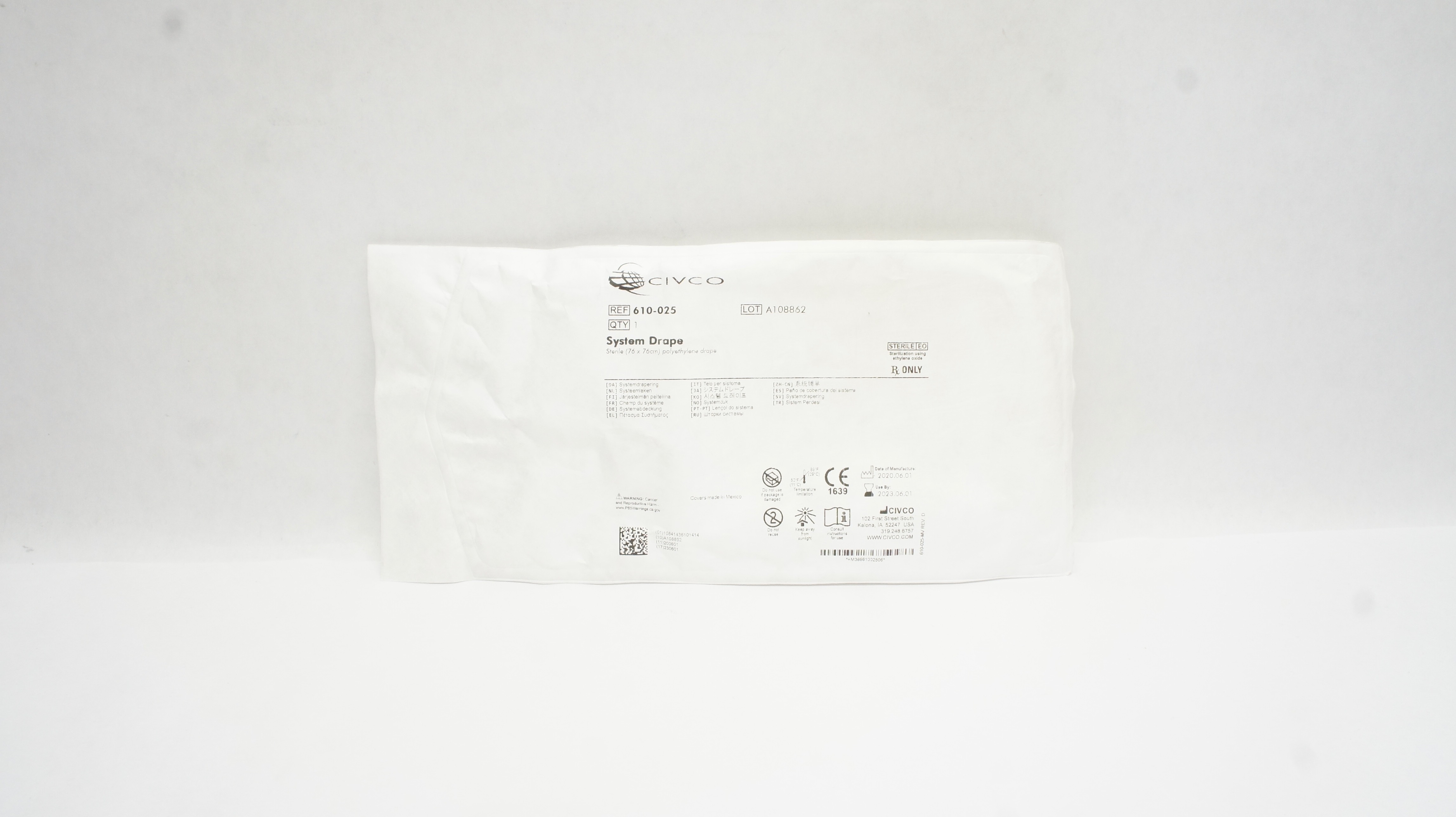Civco 610-025 System Drape (x)