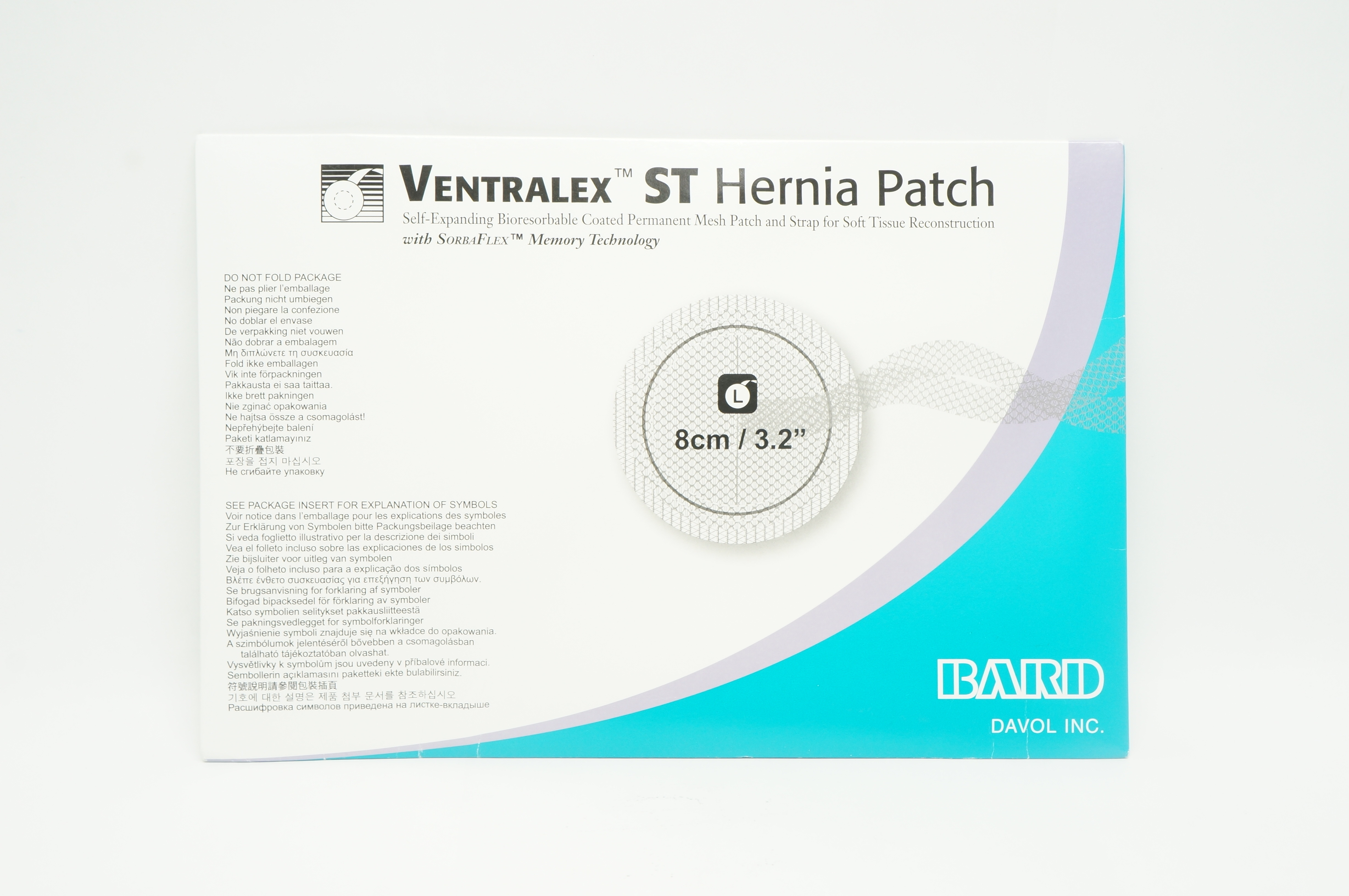 Bard 5950009 Davol Ventralex ST Hernia Patch,Large Circle With Strap 3.2inch (x)