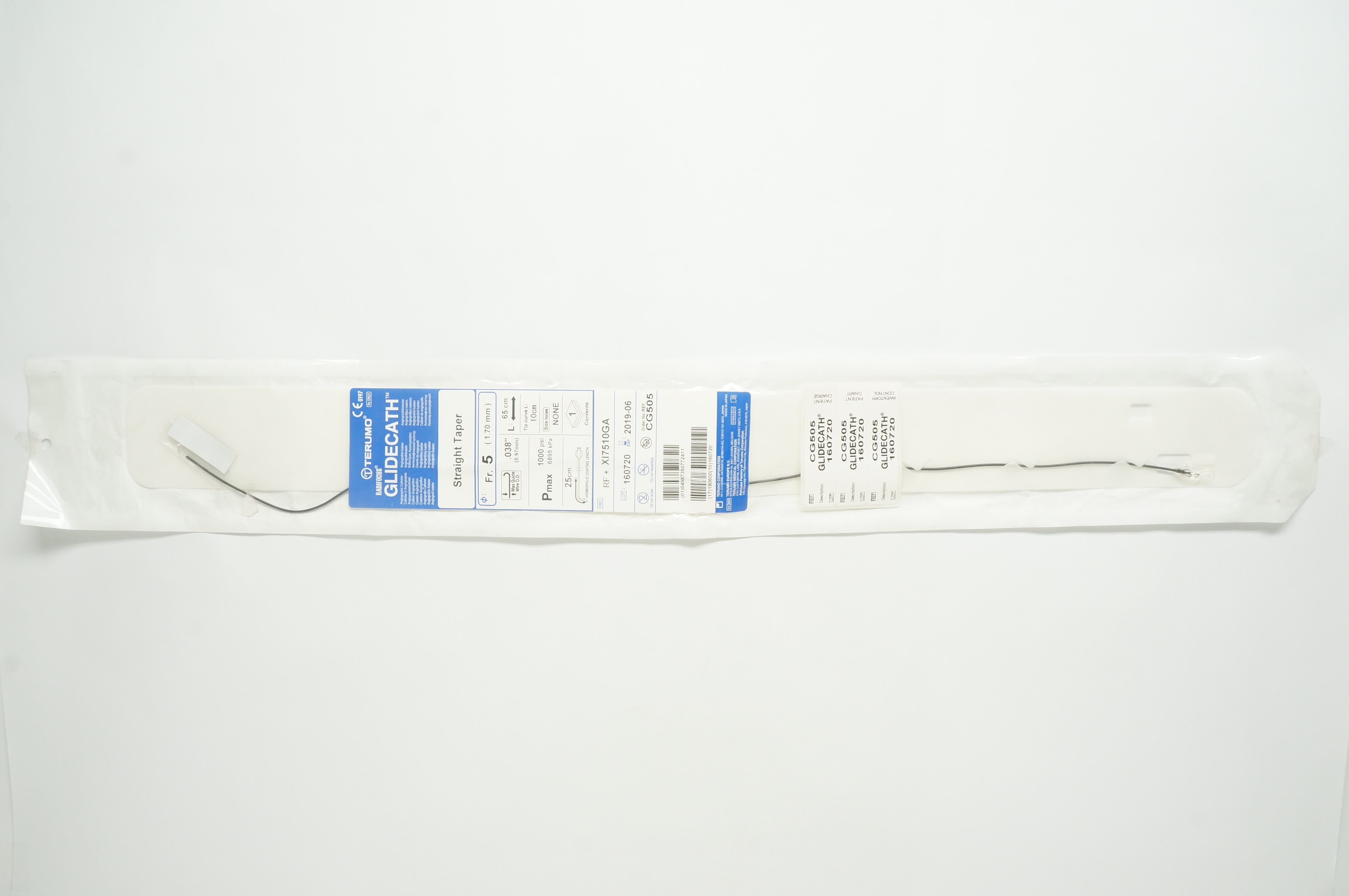 Terumo XI7510GA Glidecath Straight Taper 5 Fr. x 65cm (x)