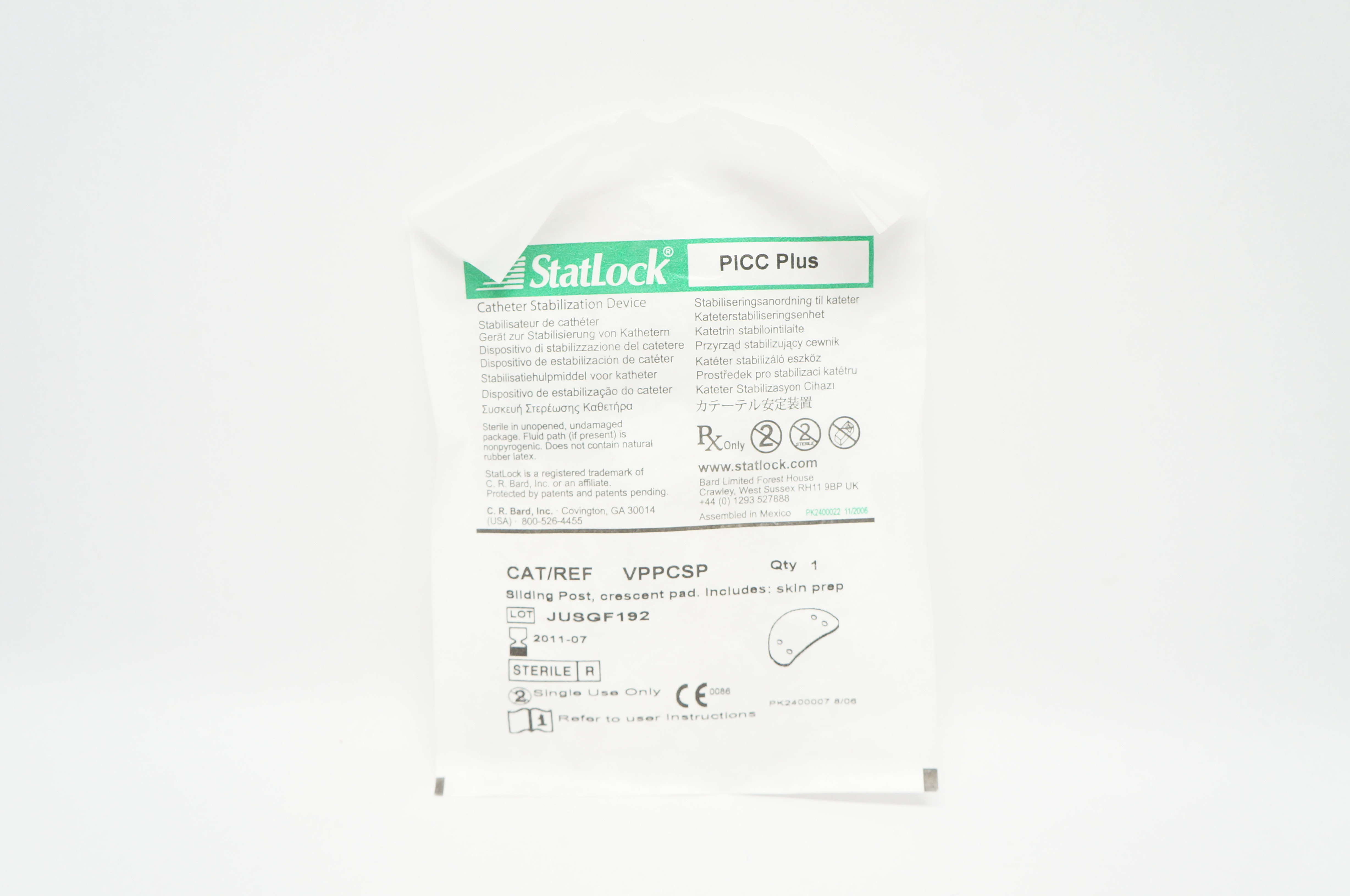 Bard VPPCSP StatLock Cath. Stabilization Device PICC Plus (x)