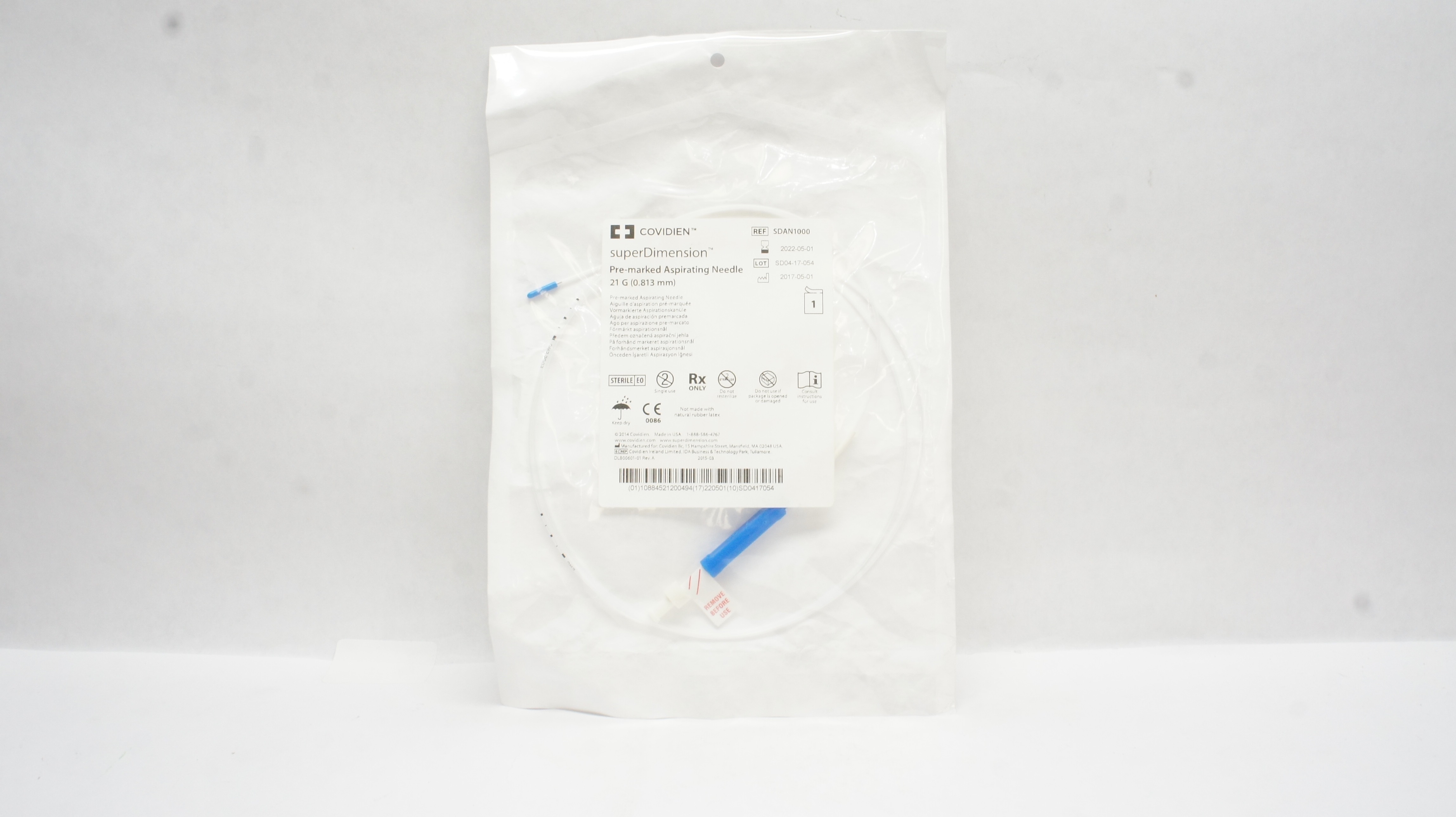 Covidien SDAN1000 SuperDimension Pre-Marked Aspirating Ndle. 21G (x)