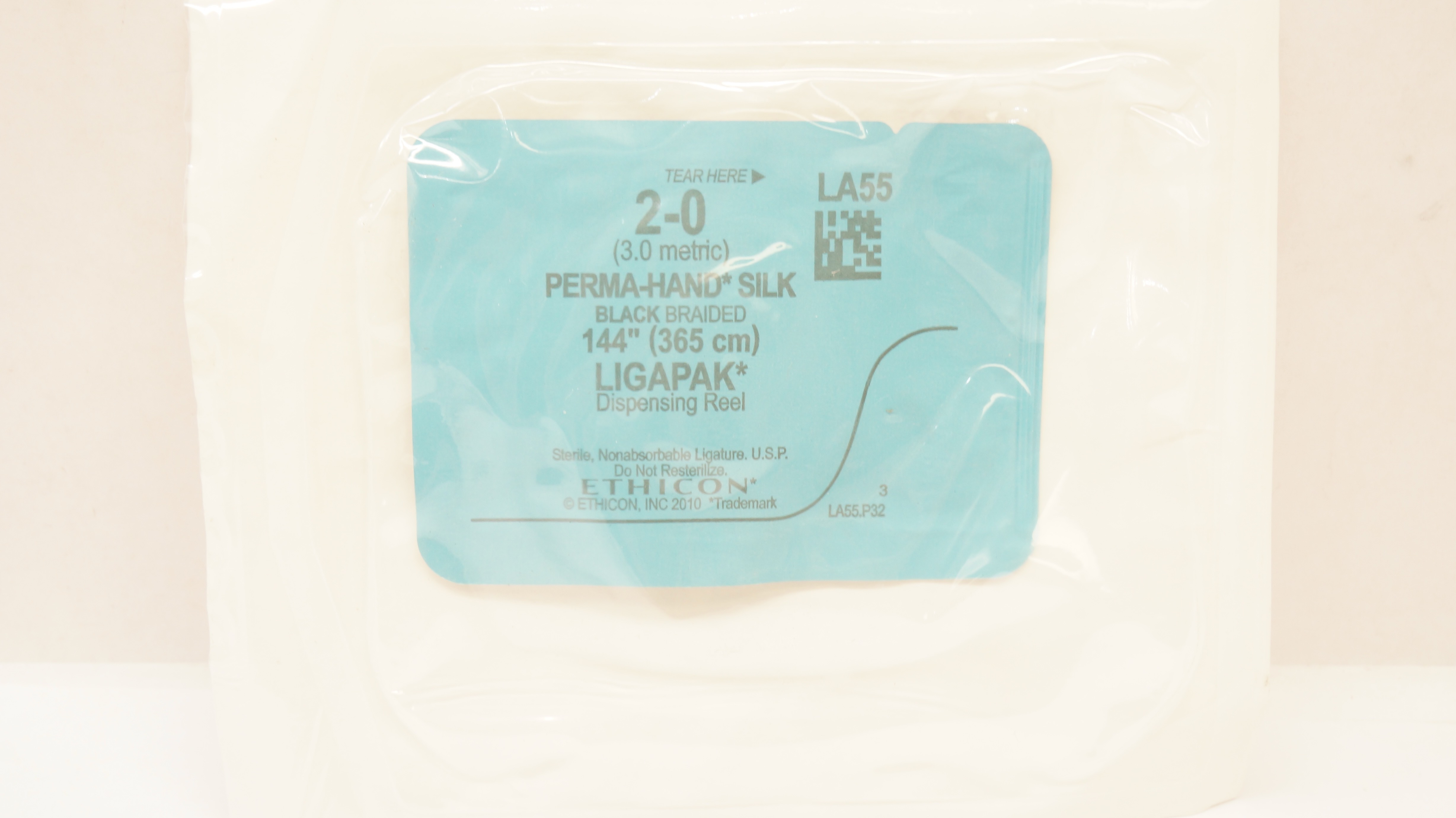 Ethicon LA55 2-0 PERMA-HAND SILK, LIGAPAK, 144inch (x)