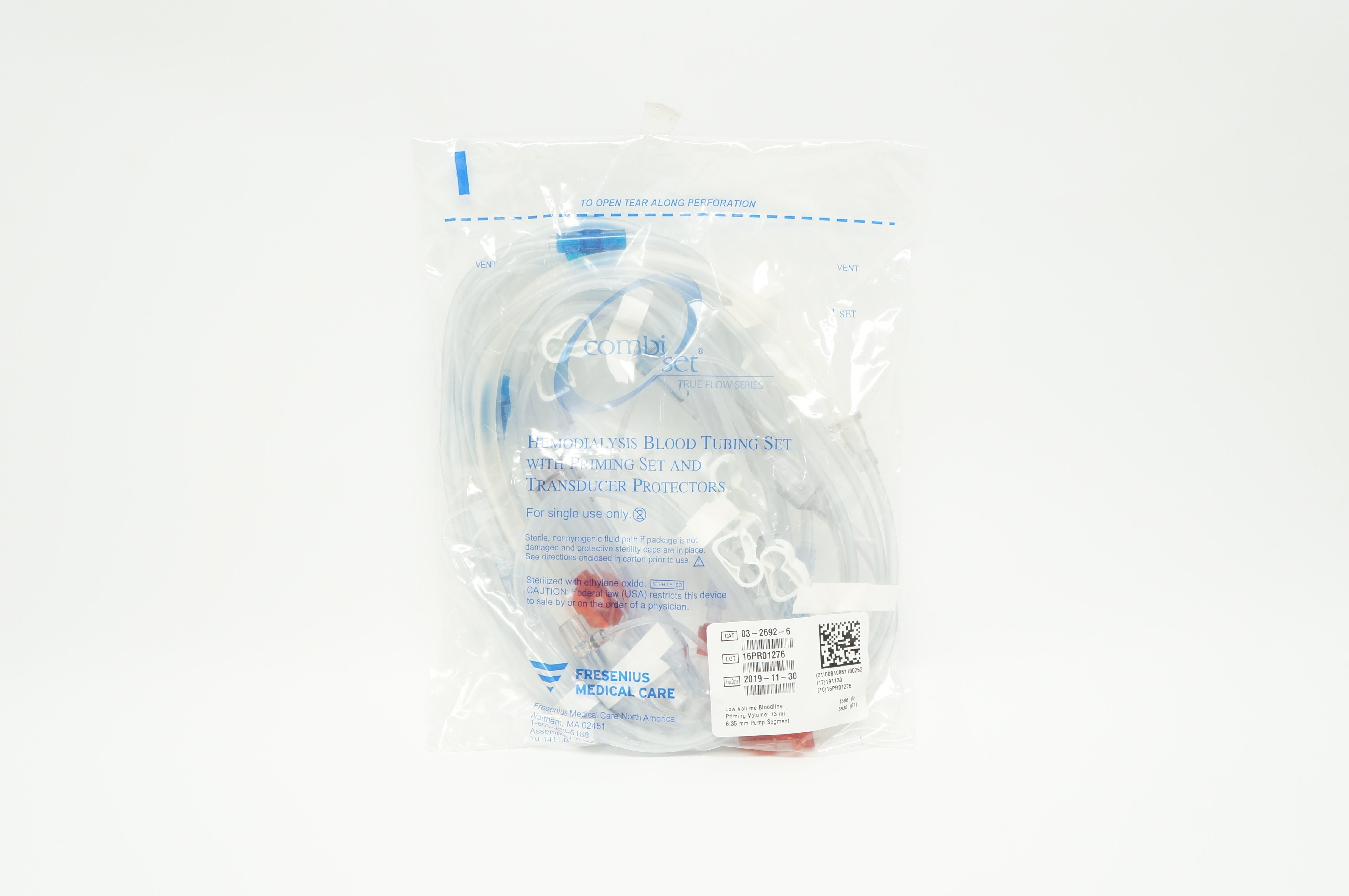 Fresenius Medical 03-2692-6 Combi Set Hemodialysis Tubing Set 73ml x 6.35mm (x)