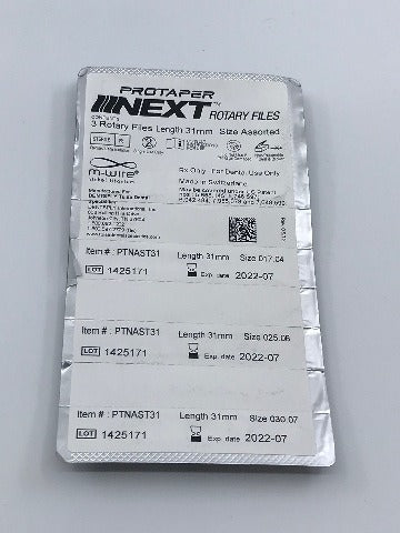 Dentsply PTNAST31 Protaper Next Rotary Files Length 31mm, Size 017.04 ~Pack of 3