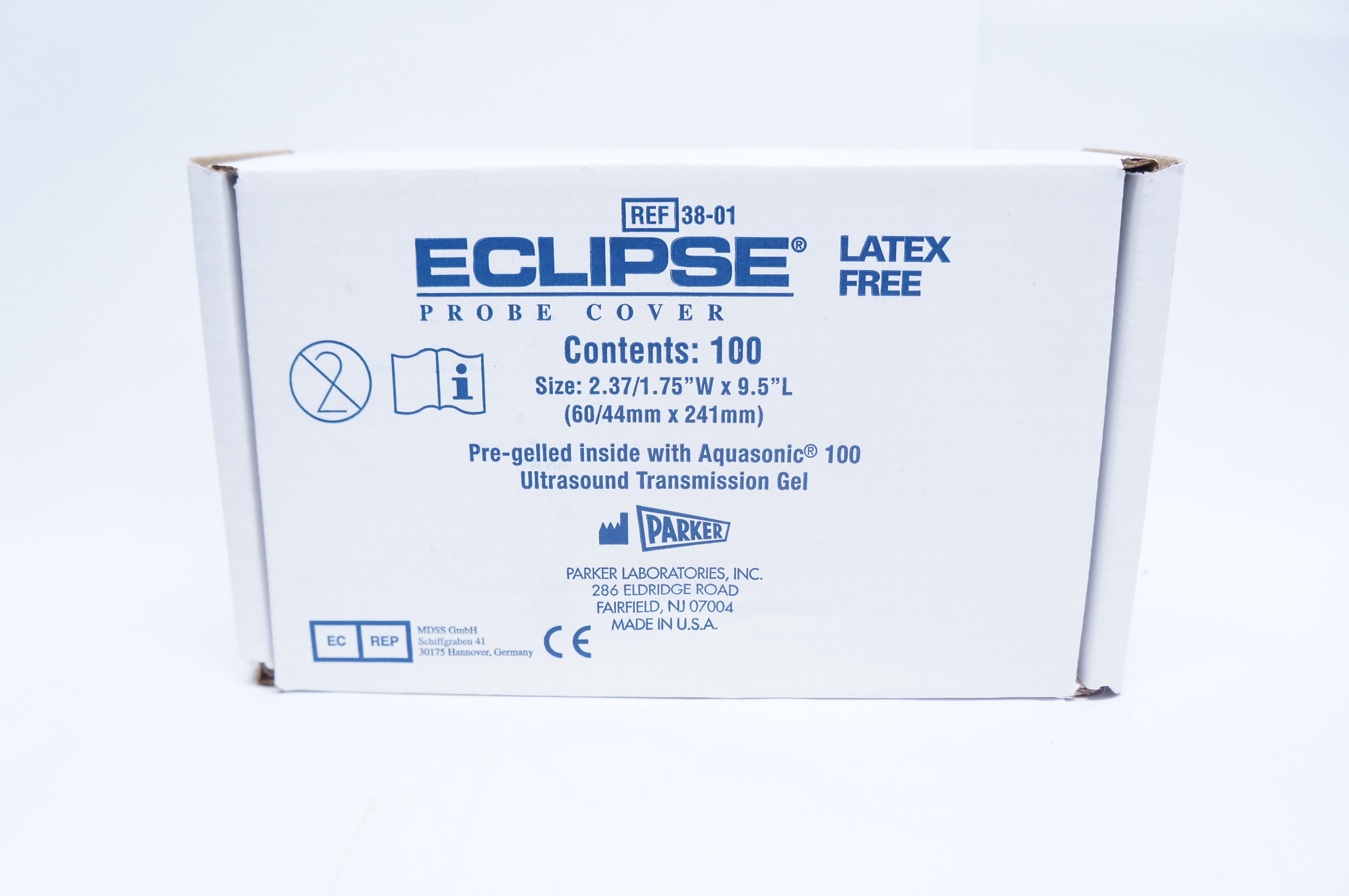 Parker 38-01 Eclipse Probe Cover 2.37/1.75inch W x 9.5inch L - Box of 100