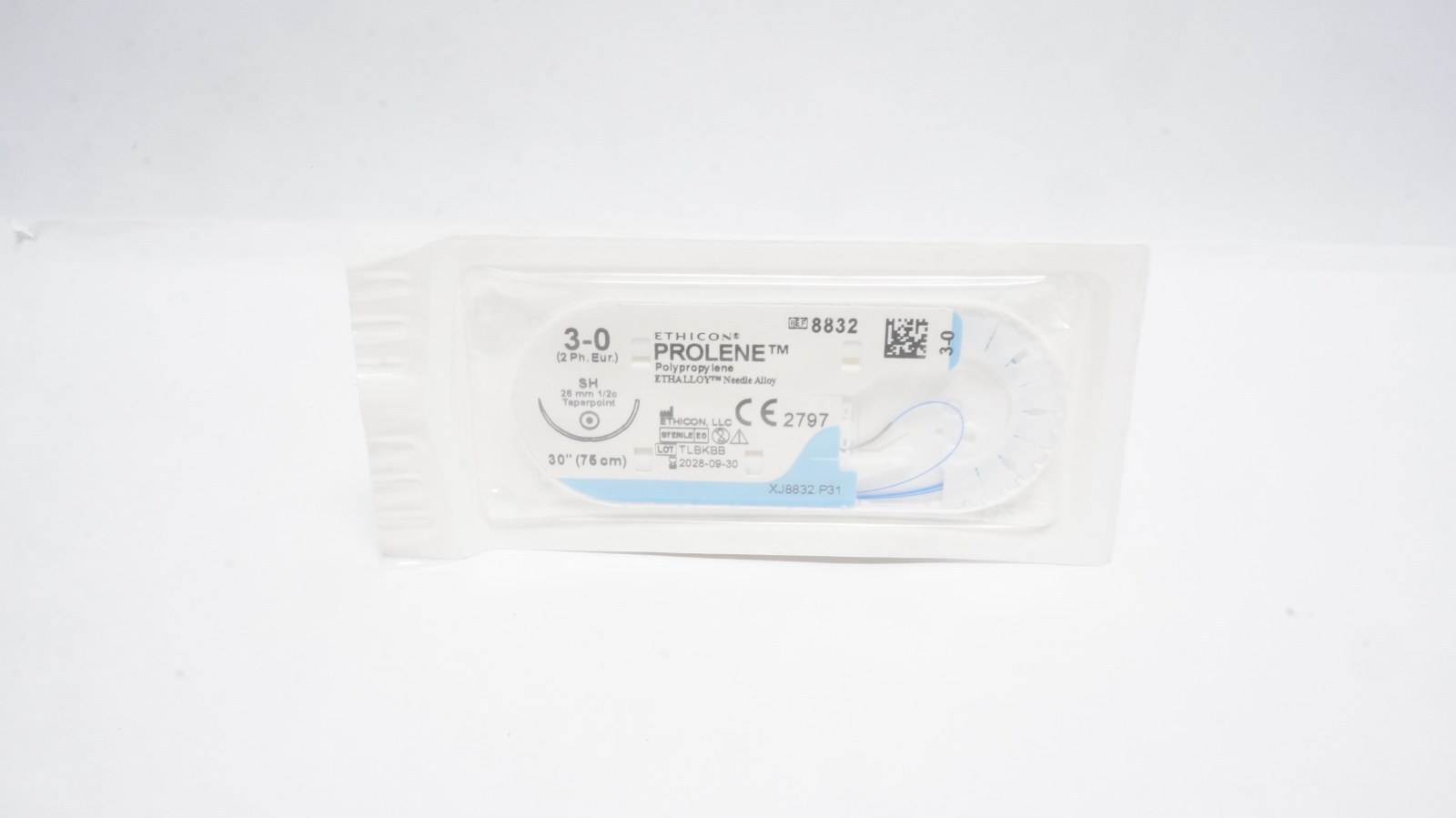 Ethicon 8832 PROLENE 3-0 Polypropylene Suture SH 26mm