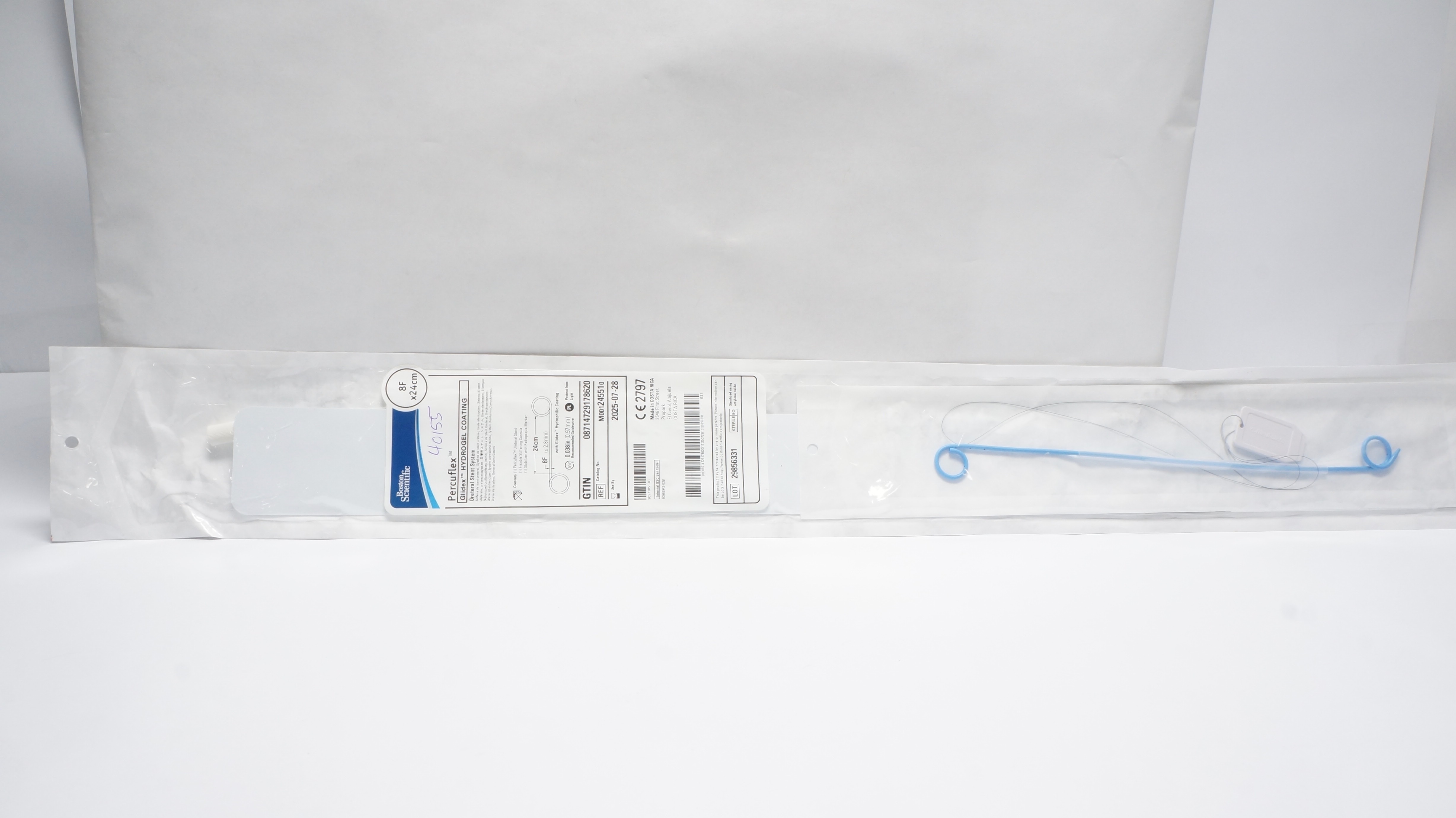 Boston Scientific 24551 Percuflex 8F x 240cm Glidex, Ureteral Stent System (x)