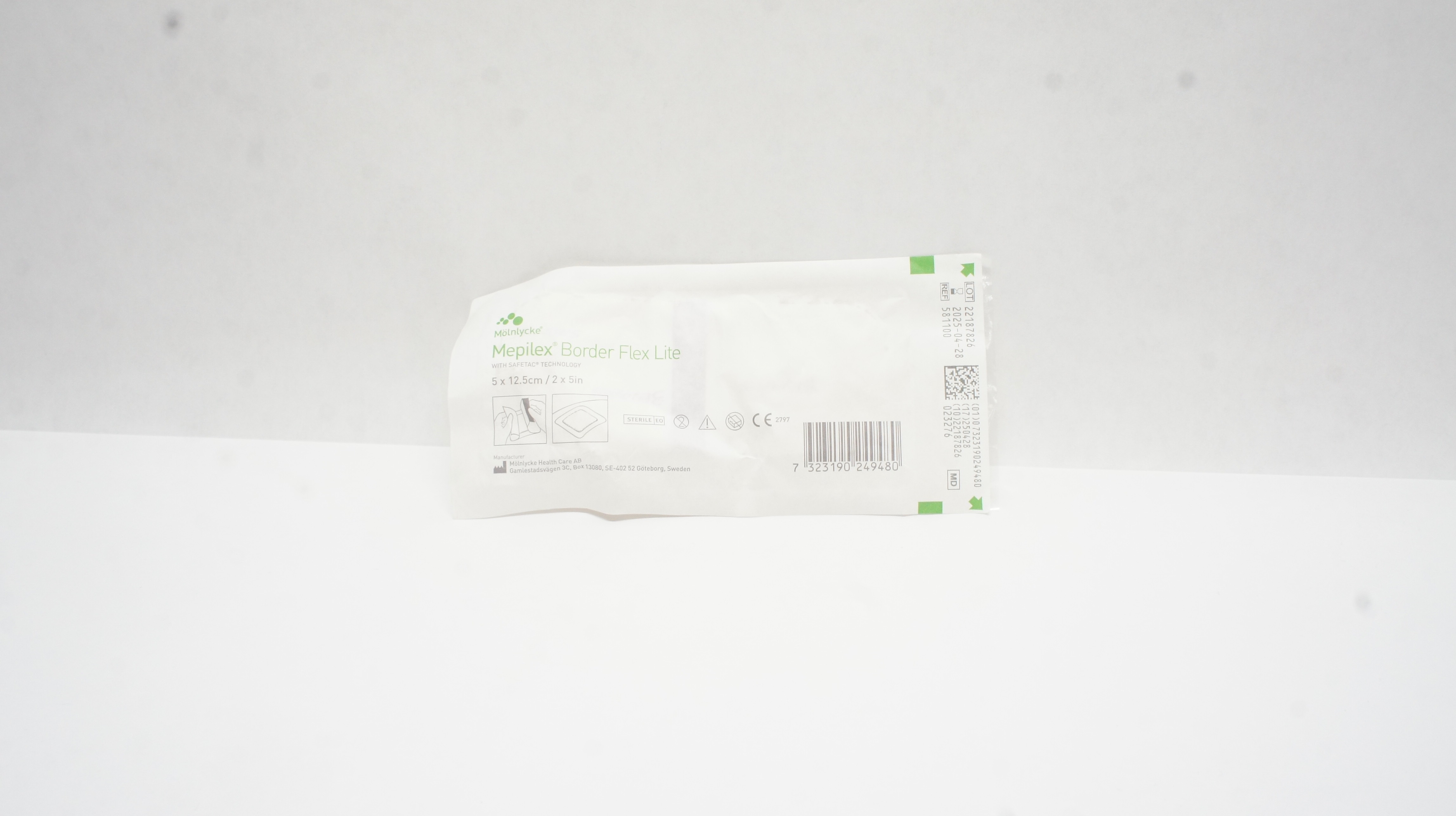 Molnlycke 581100 Mepilex Border Flex Lite Soft Silicone Foam Dressing 2 x 5inch