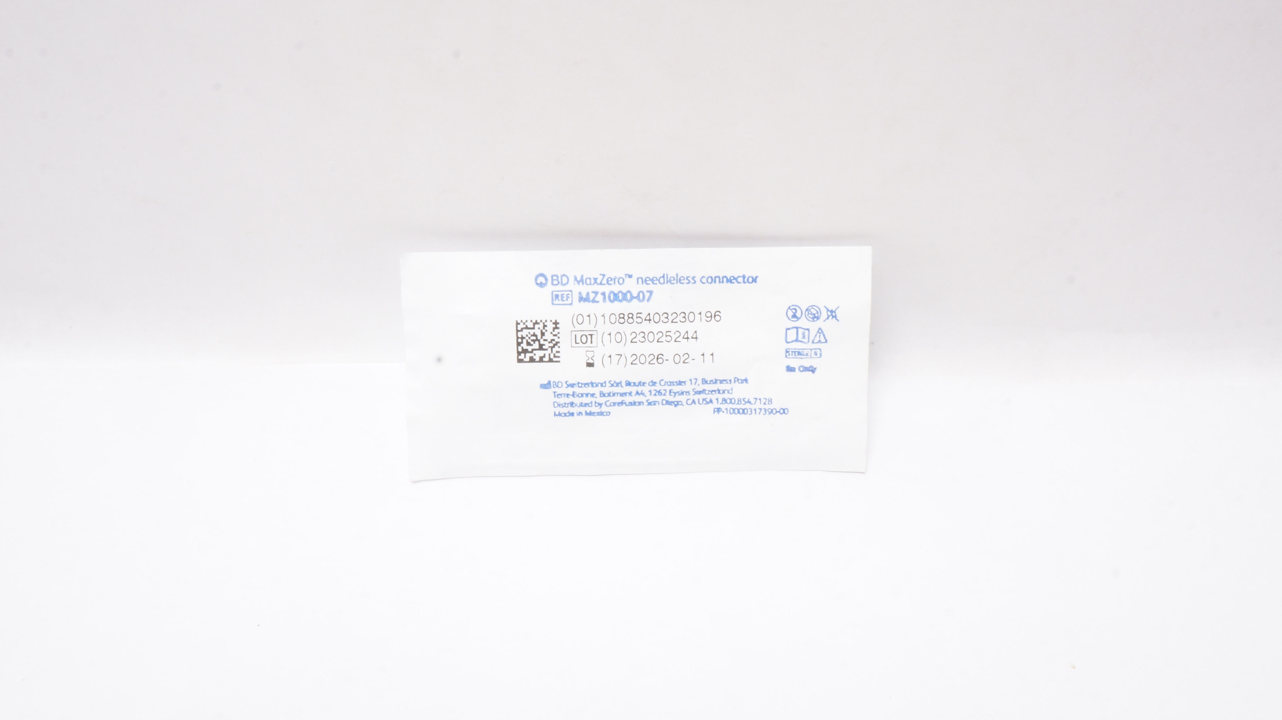 BD MZ1000-07 MaxZero Ndleless Connector