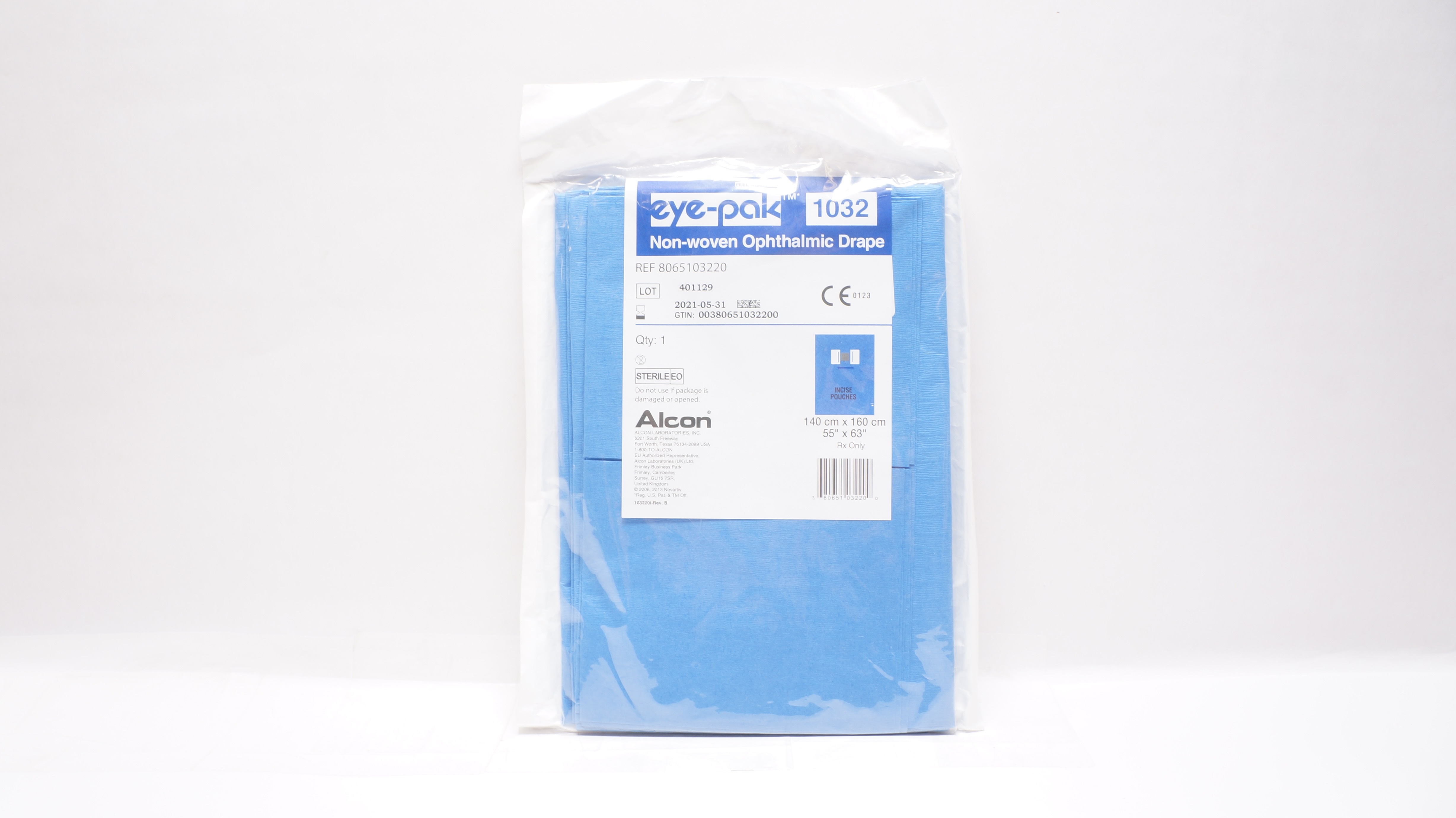 Alcon 8065103220 Eye-Pak Non-Woven Ophthalmic Drape 55inch  x 63inch (x)