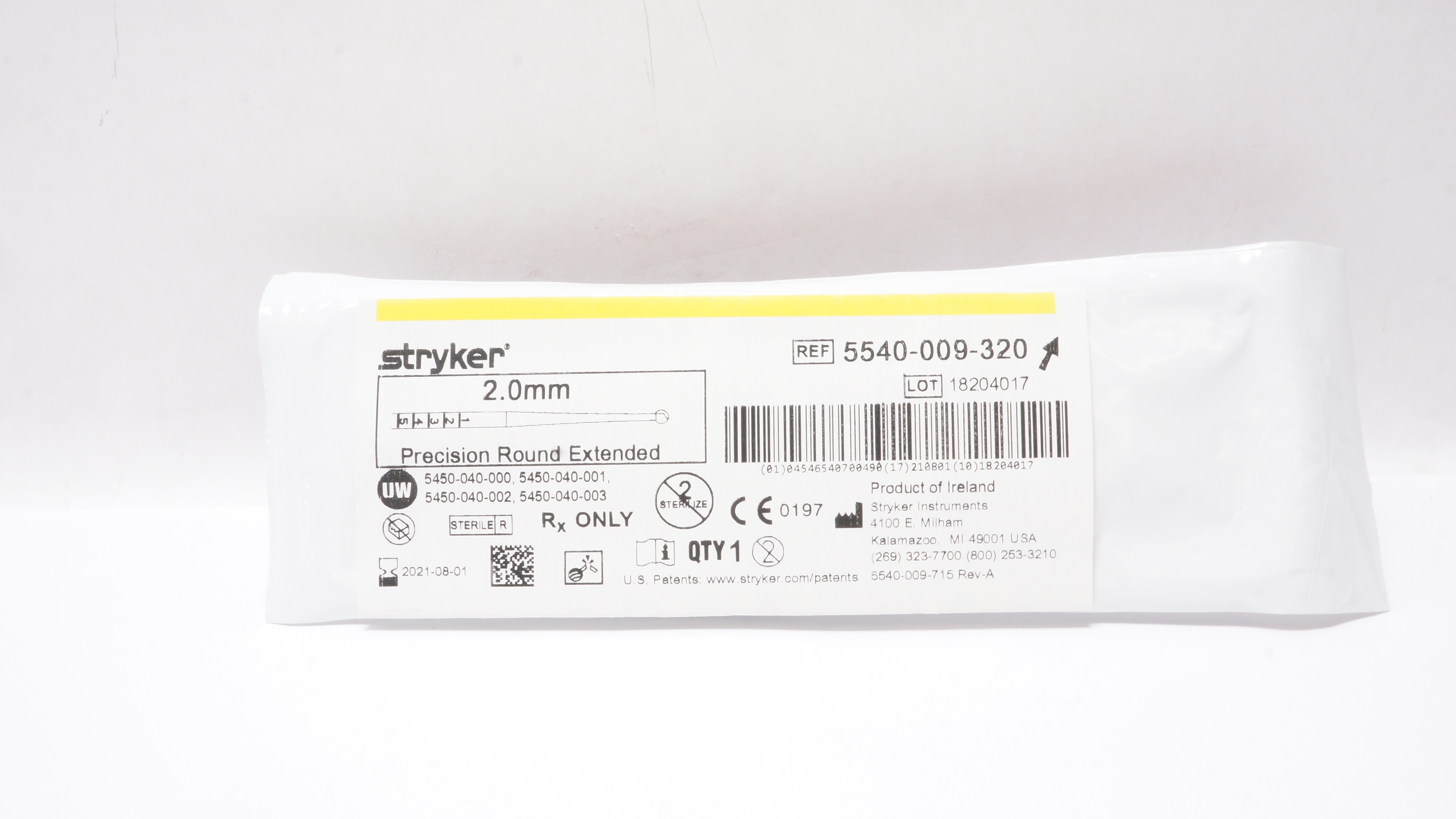 Stryker 5540-009-320 Precision Round Extended 2.0mm (x)