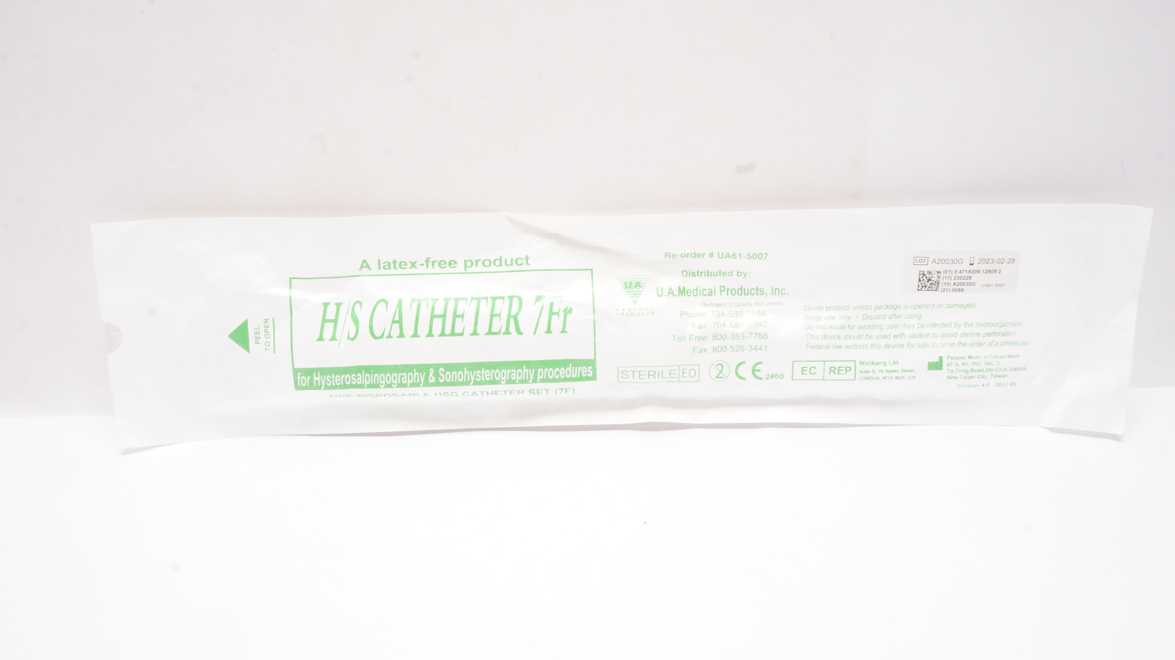 U.A. Medical Products UA61-5007  H/S Catheter 7FR (x)