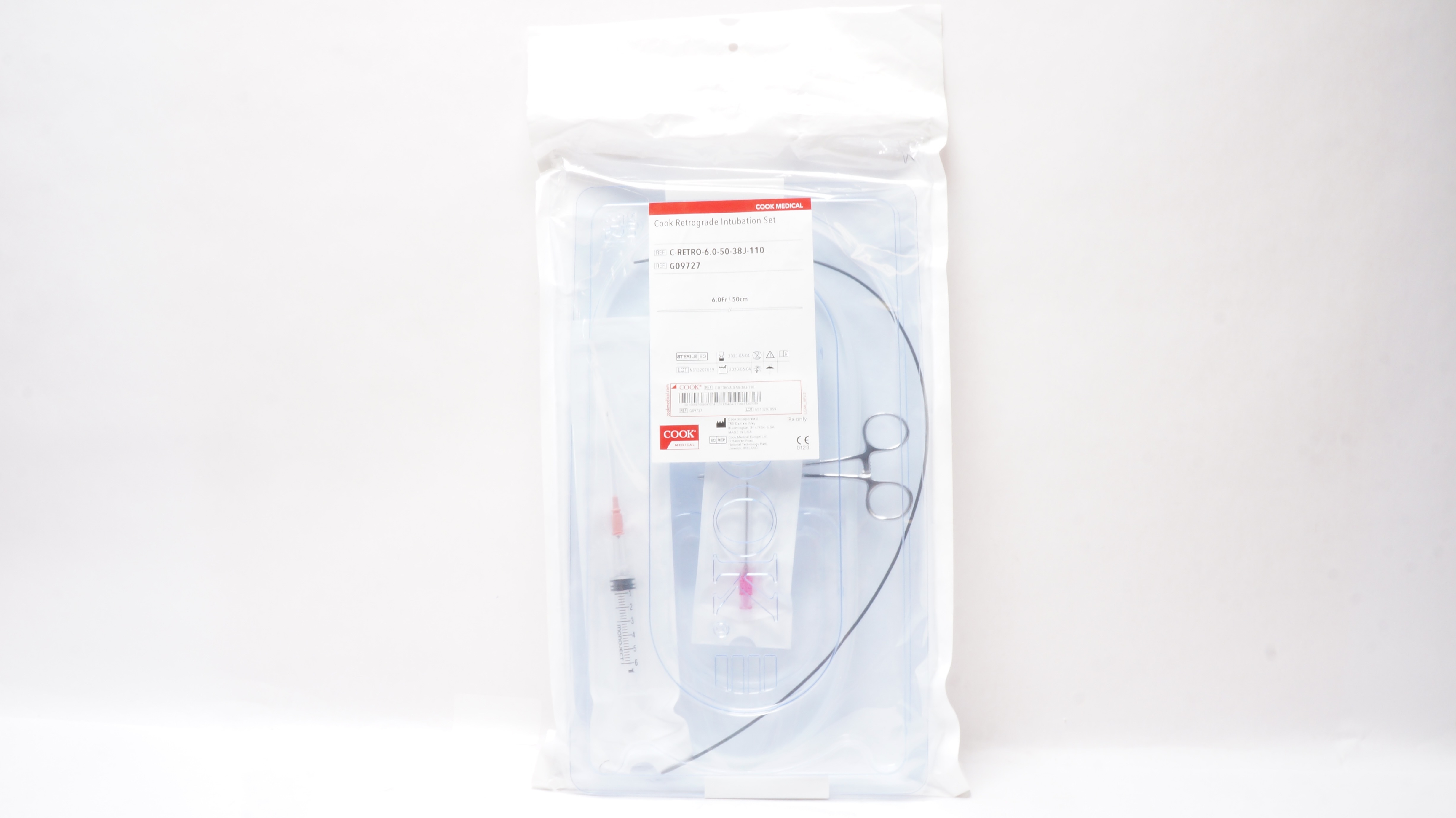 Cook Medical G09727 Retrograde Intubation Set  6.0Fr x 50cm