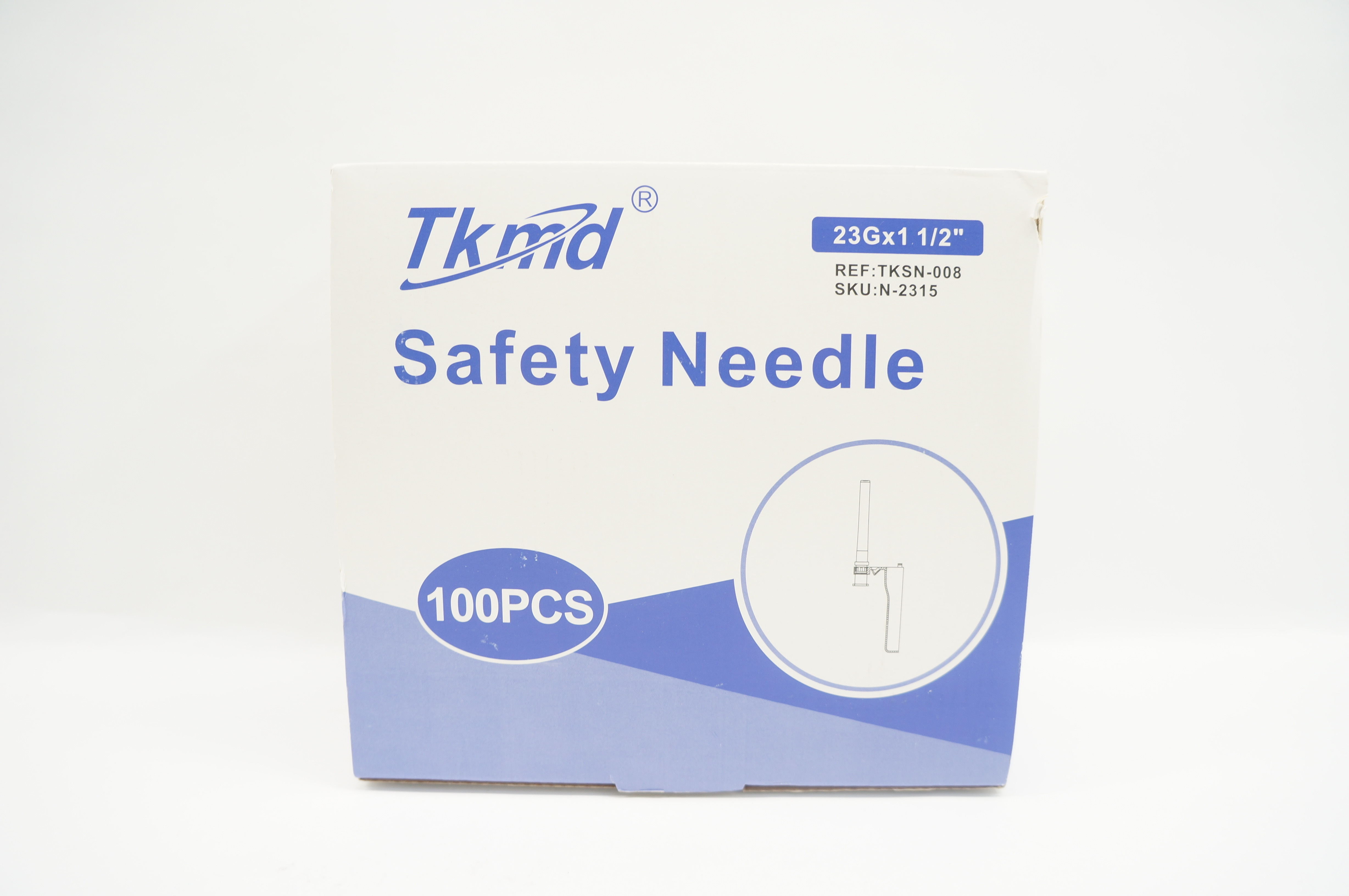 Anhui Tiankang Medical TKSN-008 N-2315 Safety Ndle 23G x 1-1/2inch - Box of 100