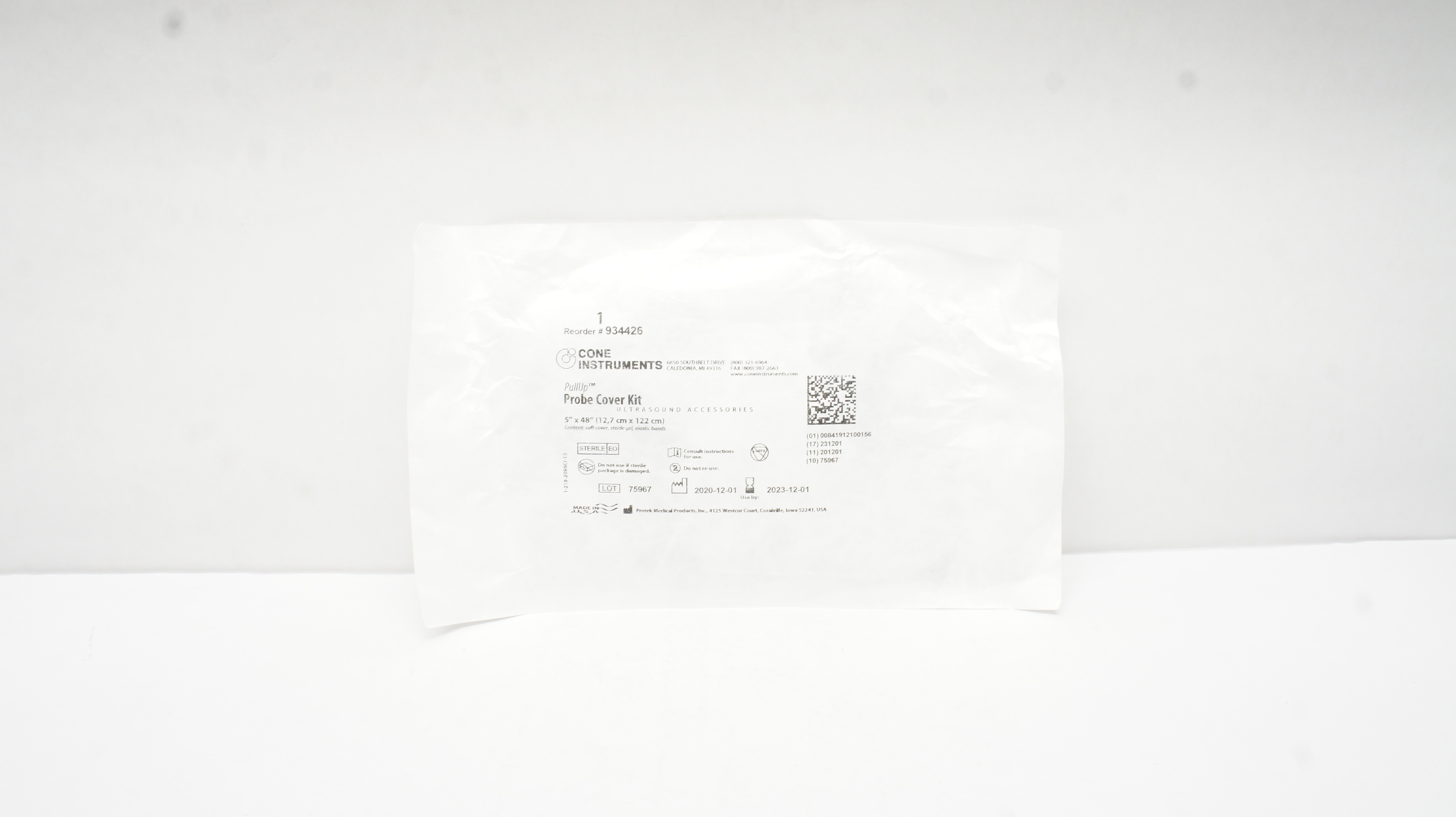 Protek Medical 934426 Cone Instruments PullUp Probe Cover Kit 5In x 48In (x)