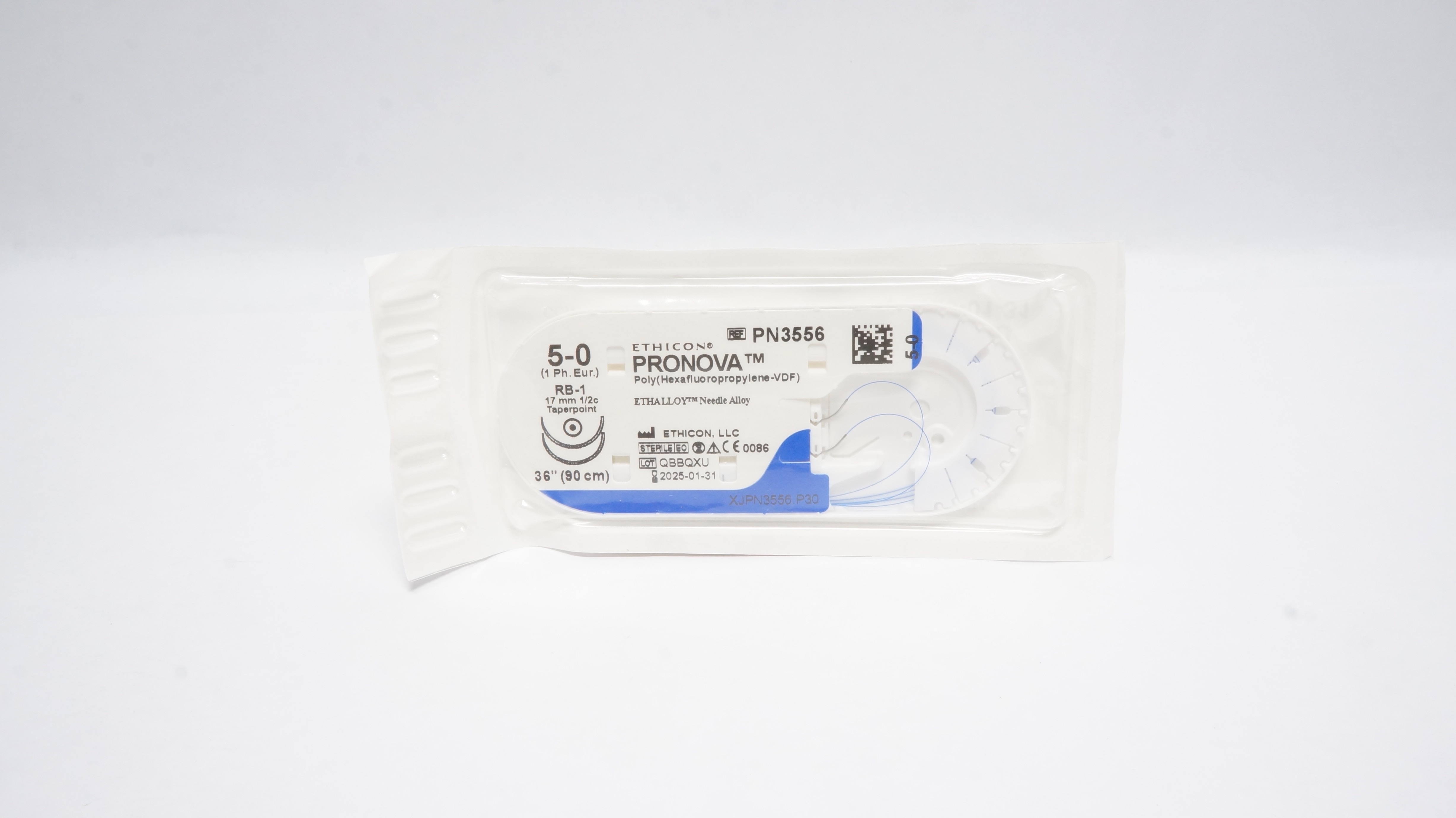 Ethicon PN3556 5-0 PRONOVA Poly (Hexafluoropropylene – VDF) Stre. RB-1, 17mm (x)